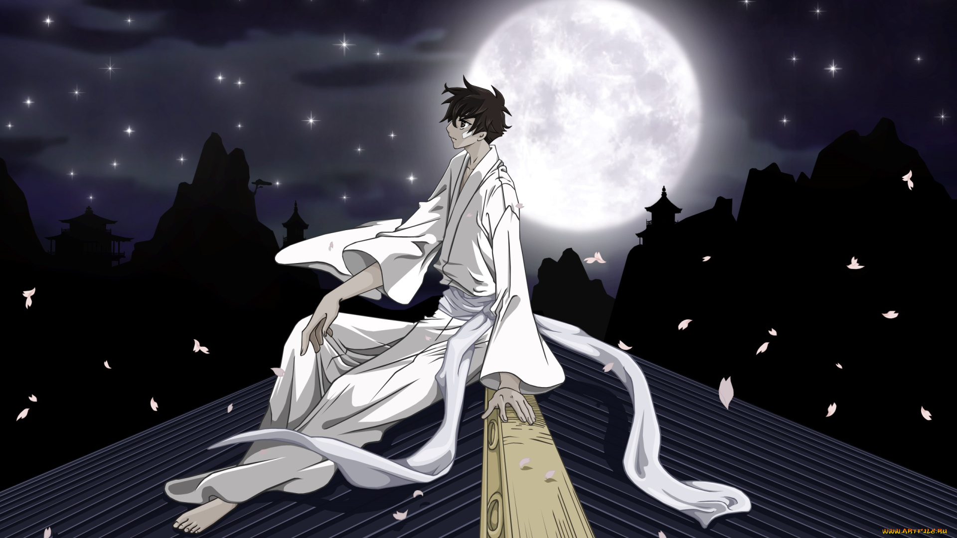 аниме, tsubasa, reservoir, chronicles, фон, взгляд, парень