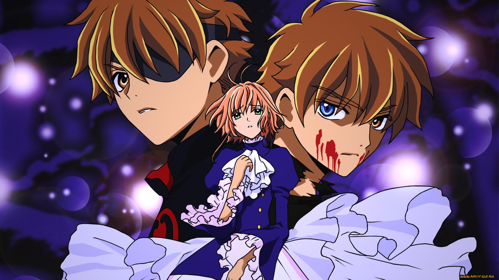 аниме, tsubasa, reservoir, chronicles, фон, взгляд, девушка