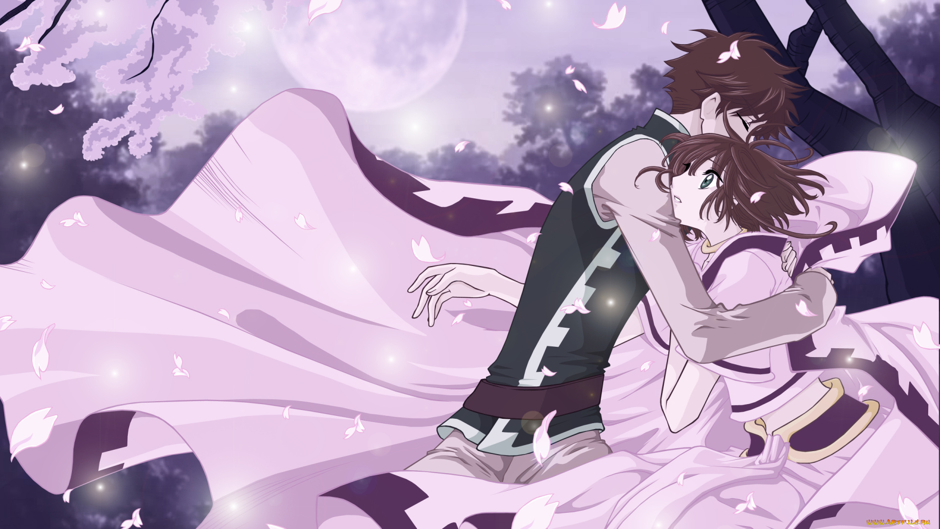 аниме, tsubasa, reservoir, chronicles, фон, взгляд, девушка