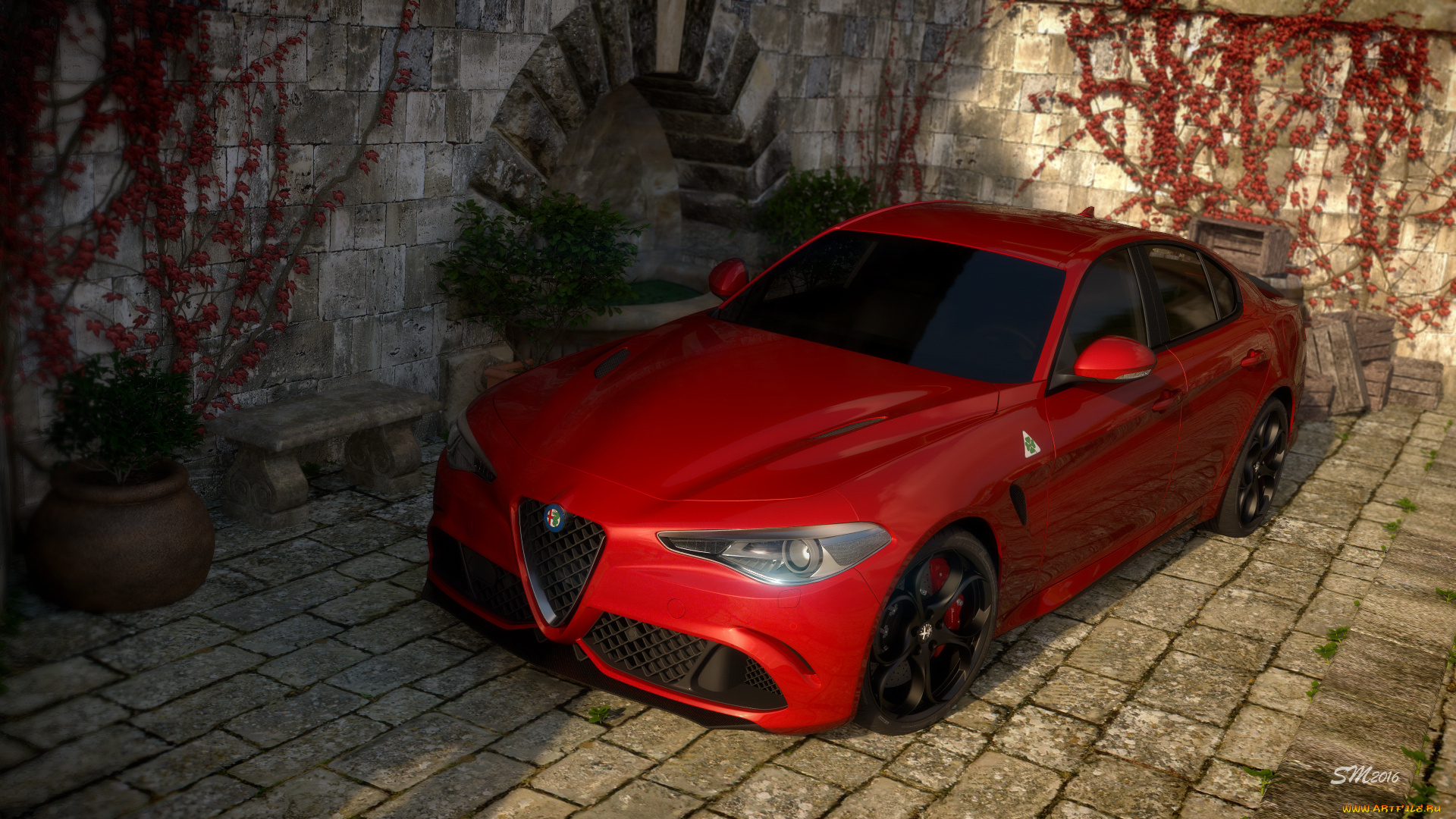 автомобили, 3д, фон, автомобиль