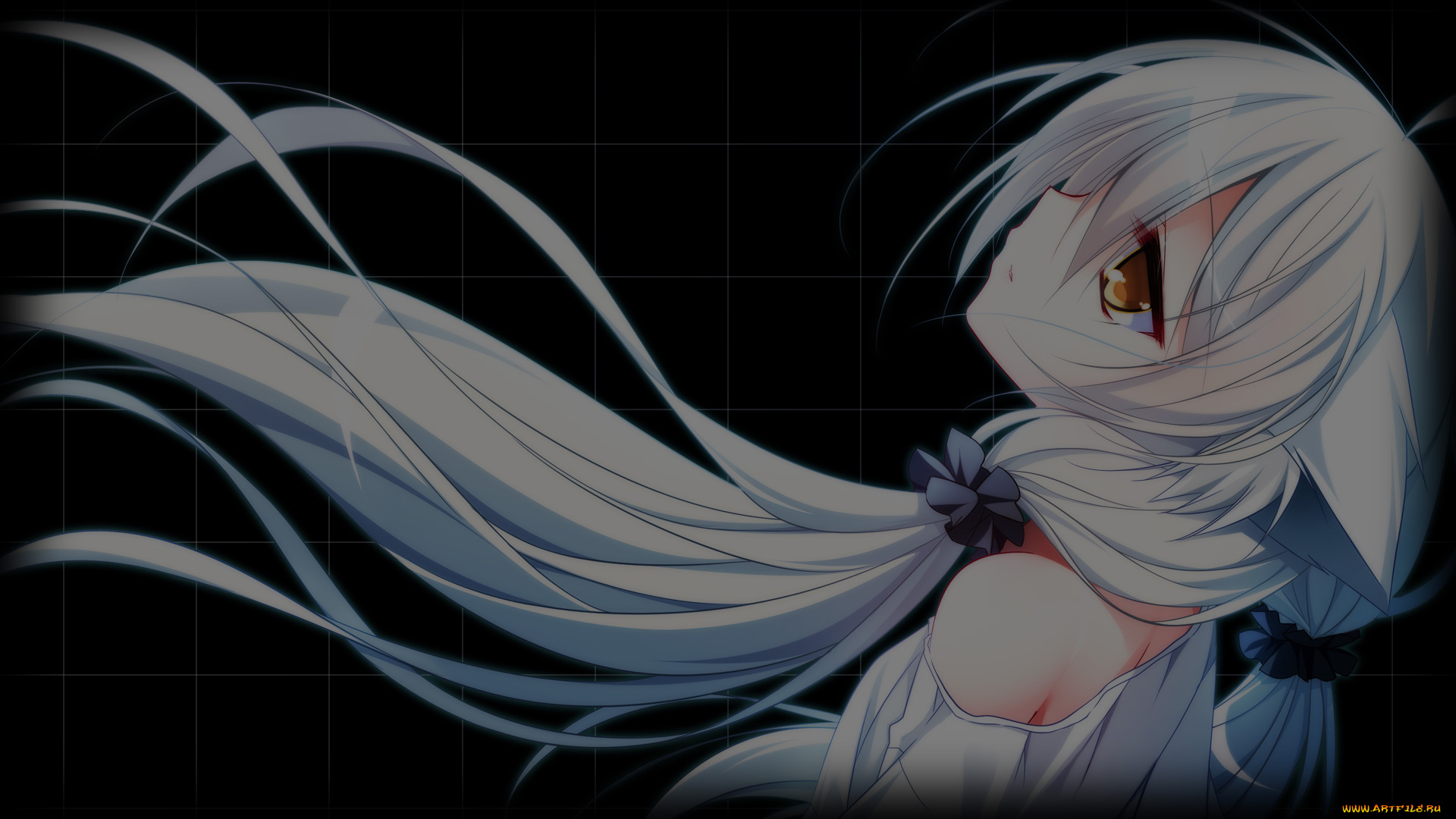 corona, blossom, аниме, взгляд, фон, девушка