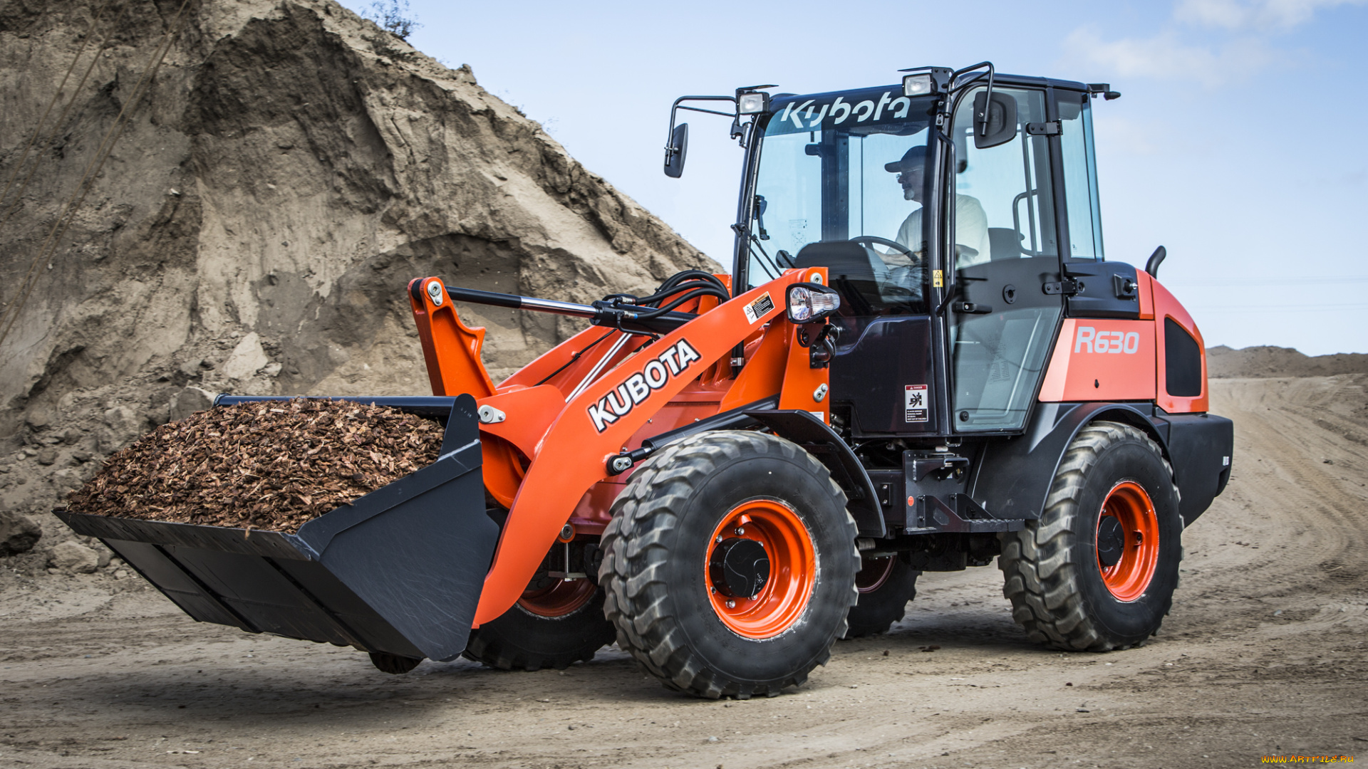 техника, фронтальные, погрузчики, kubota