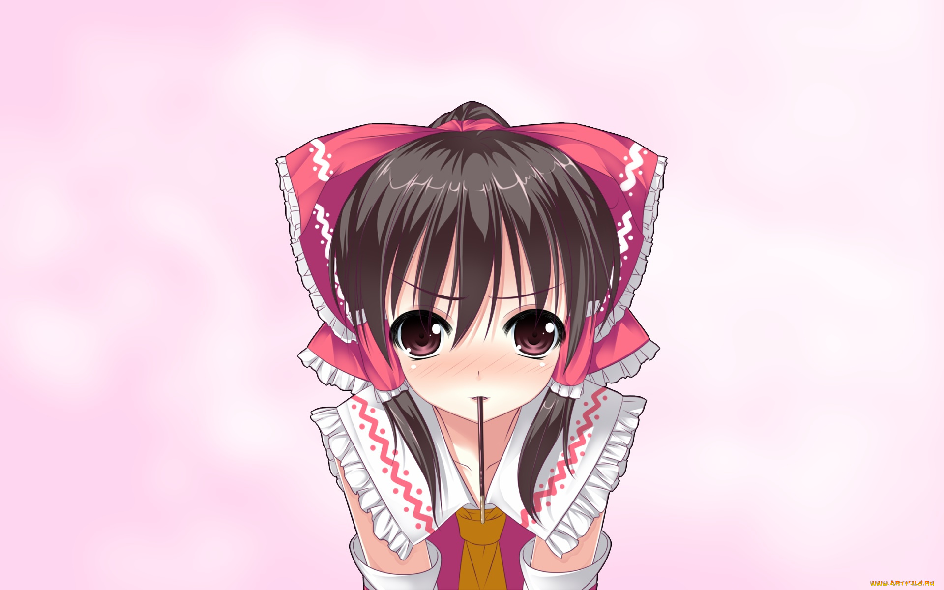 аниме, touhou, девушка, фон, взгляд