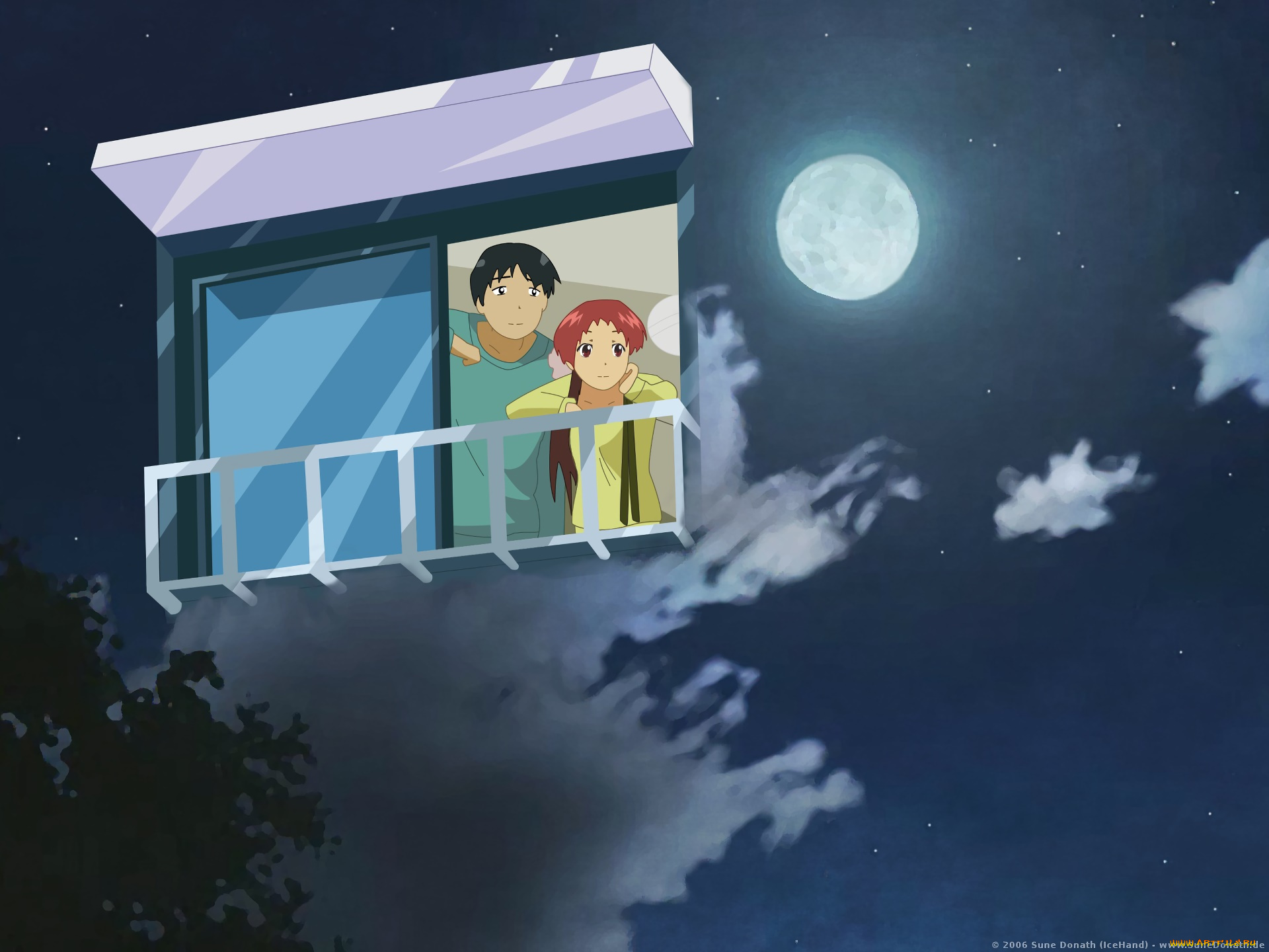 rec, аниме, девушка, взгляд, фон