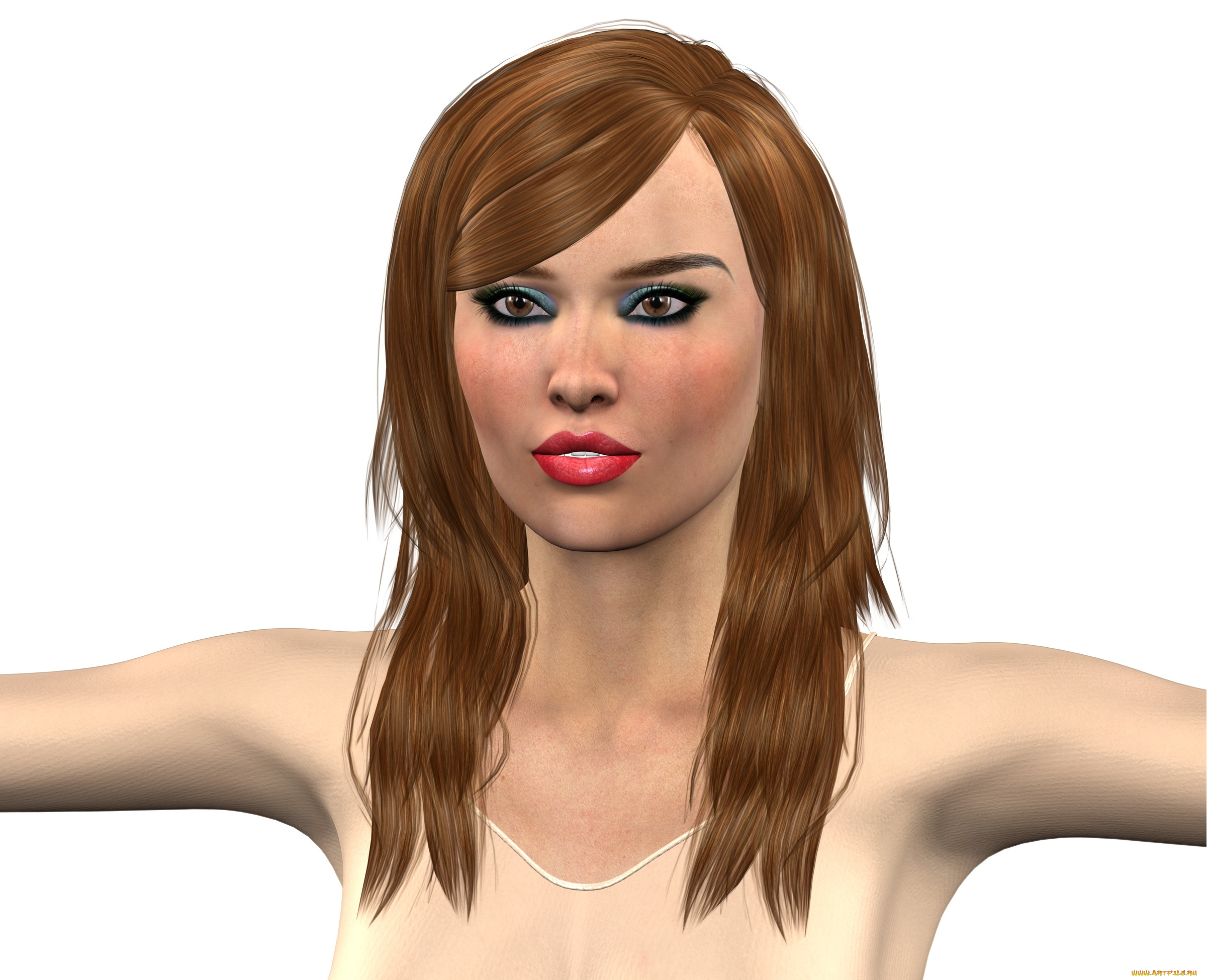 3д, графика, портрет, , portraits, девушка, взгляд, фон