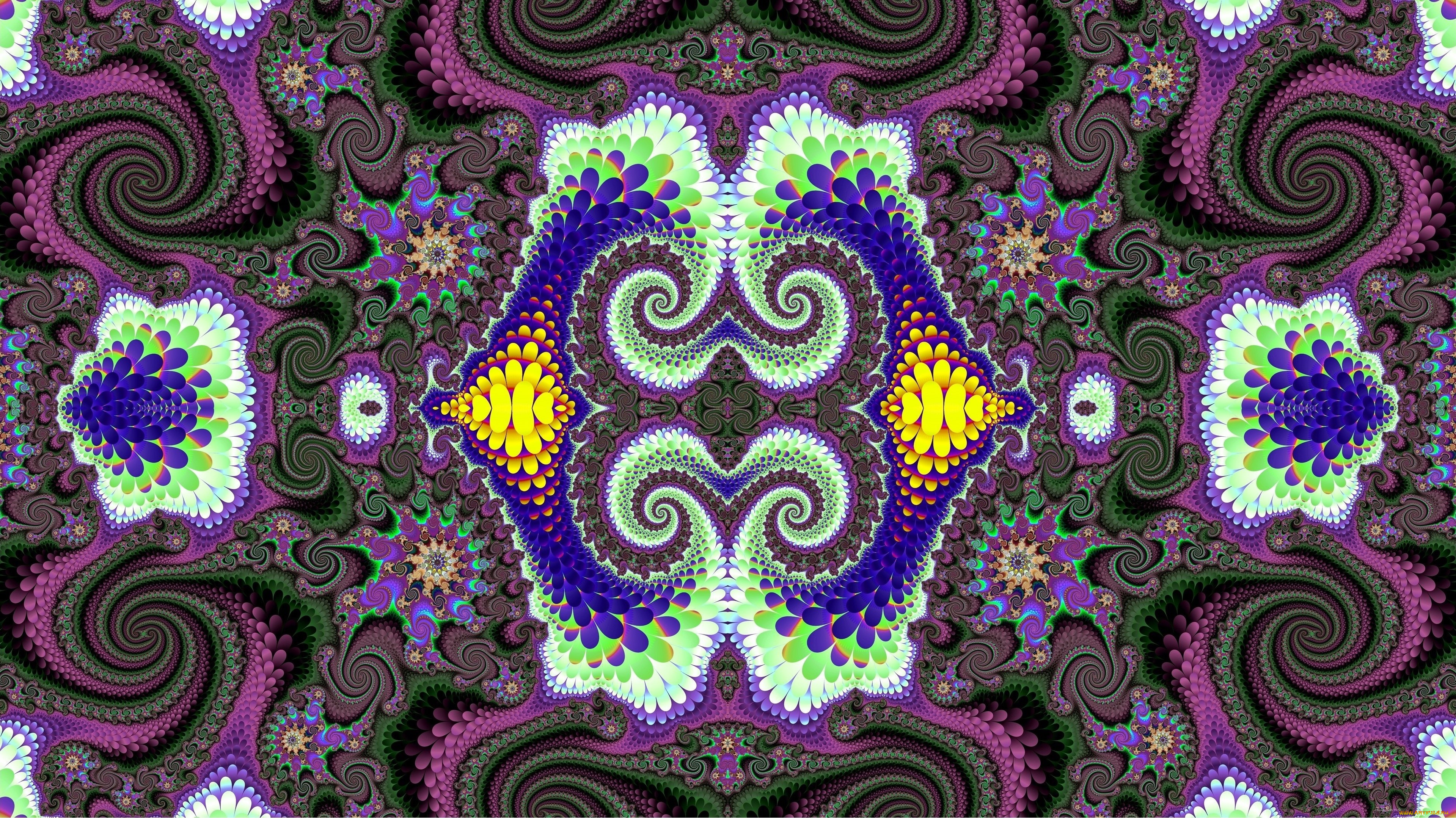 3д, графика, фантазия, , fantasy, узор, цвета, фон