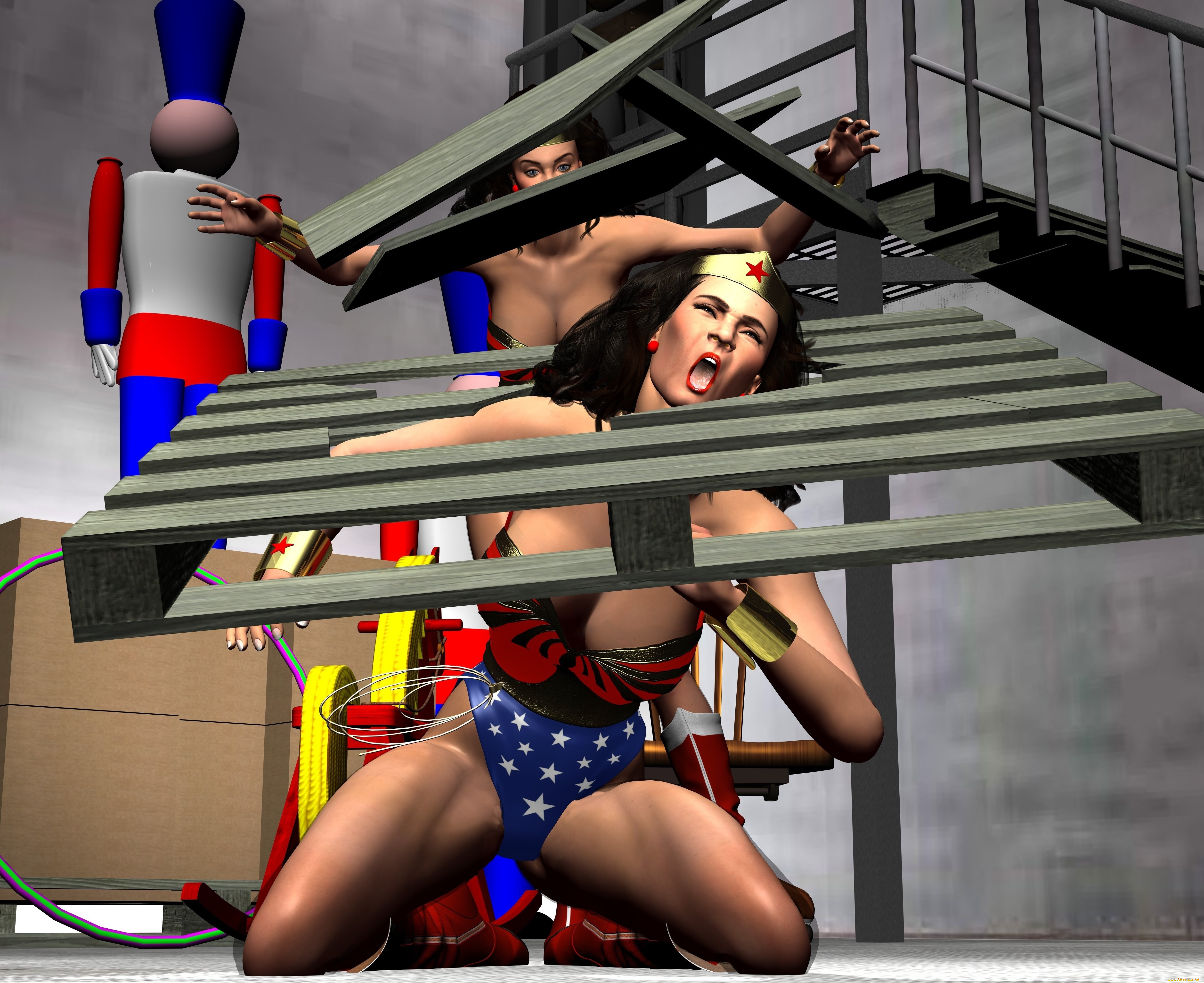 3д, графика, фантазия, , fantasy, драка, фон, взгляд, девушки