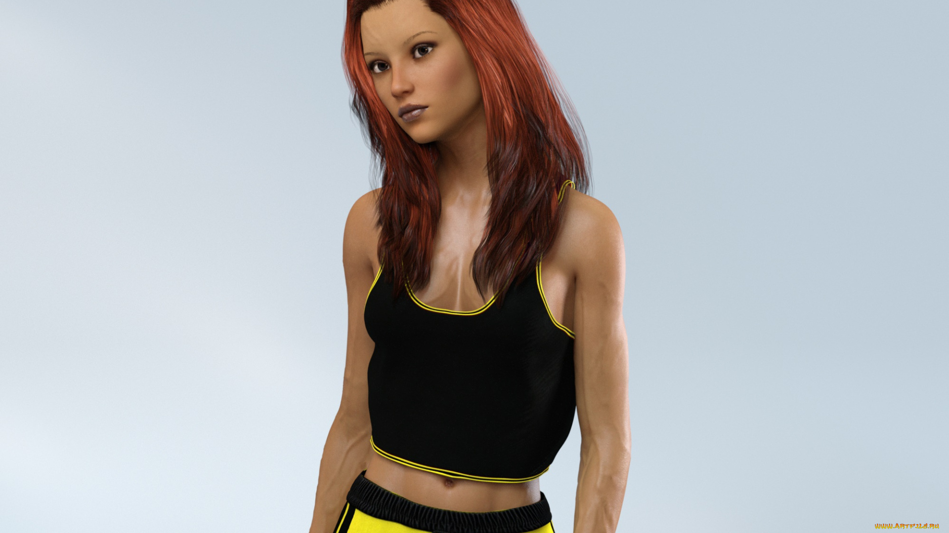 3д, графика, люди, , people, девушка, взгляд, фон