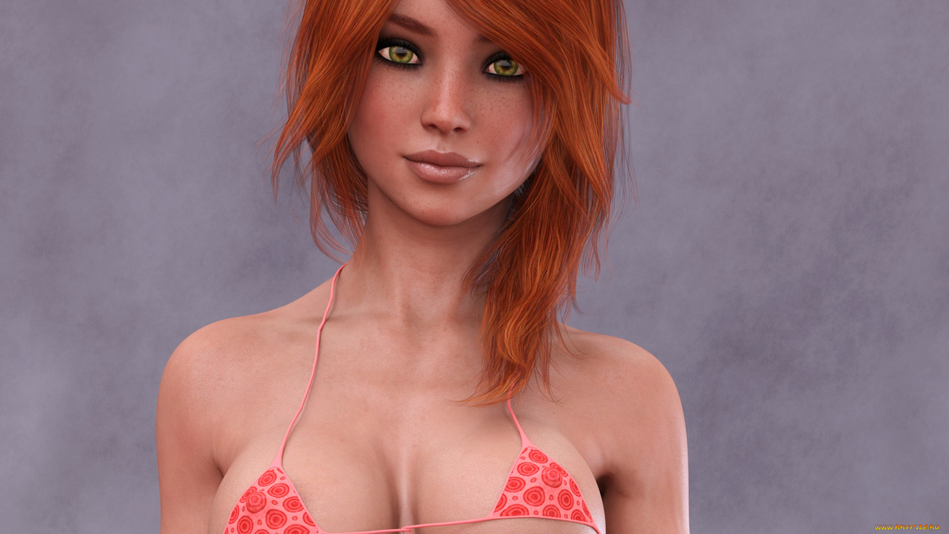 3д, графика, портрет, , portraits, фон, взгляд, девушка