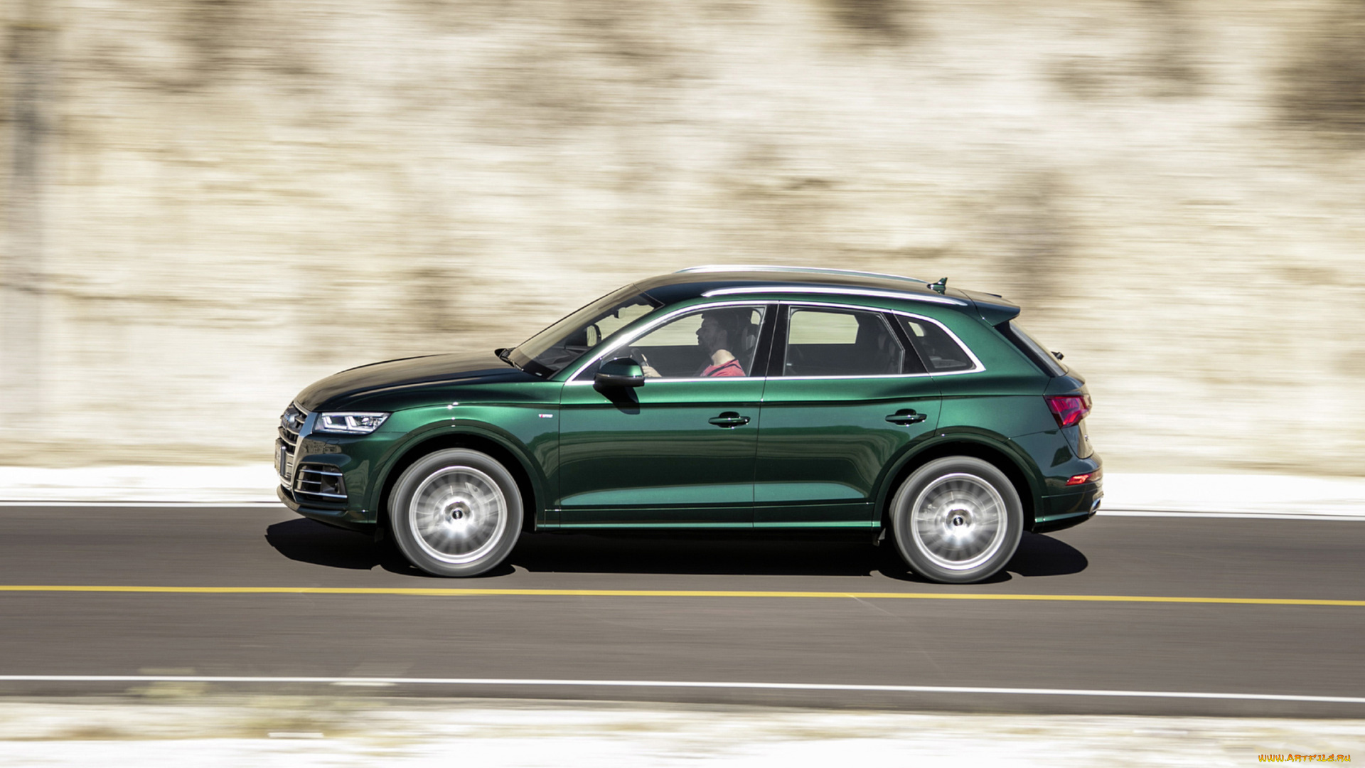 audi, q5, tdi, 2018, автомобили, audi, q5, tdi, 2018, зелёный