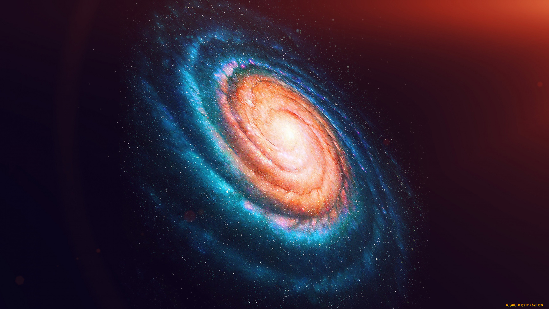 космос, арт, вселенная, воронка, свет, квазары, звёзды, галактика, завихрение