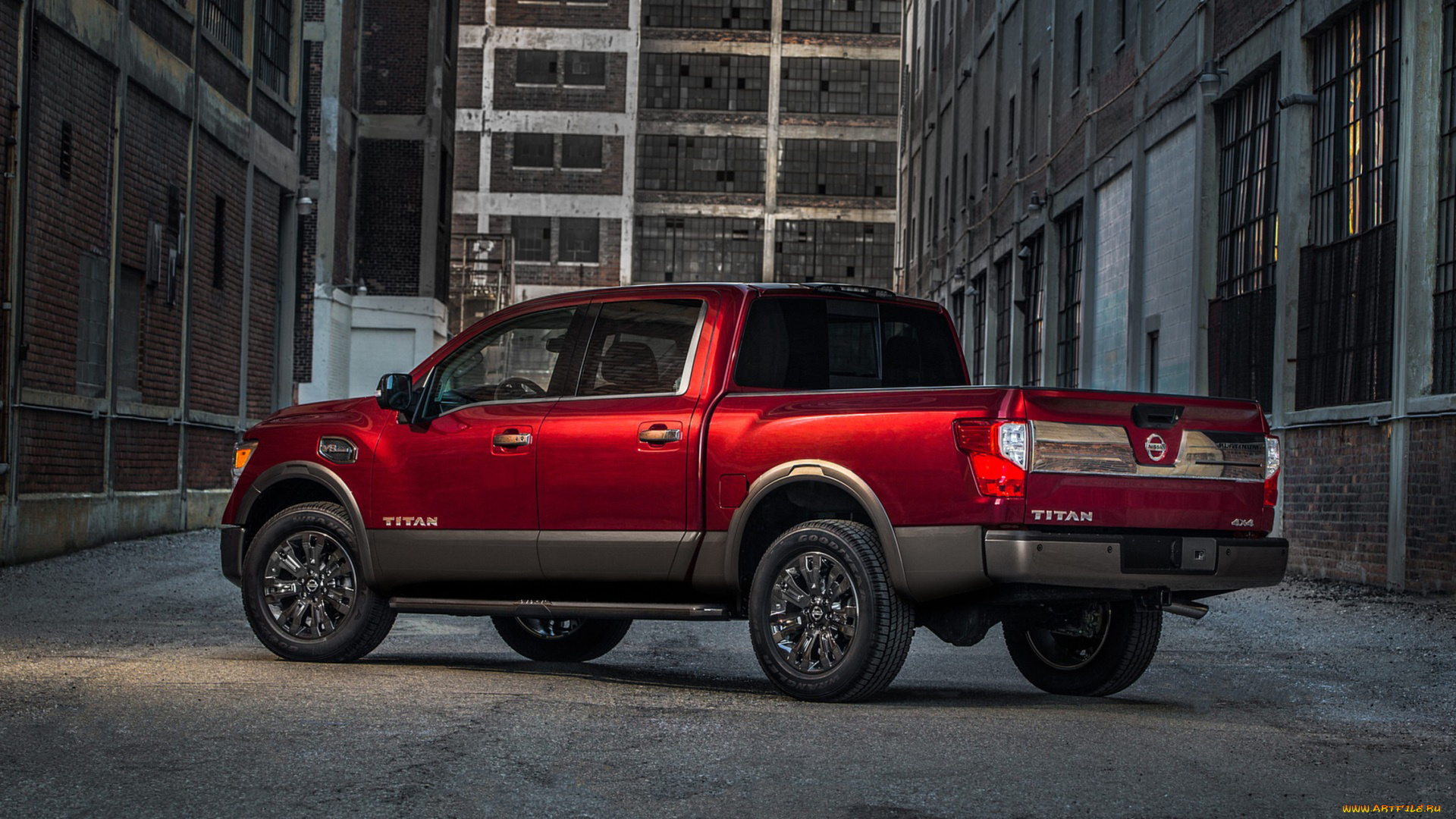 nissan, titan, 2017, автомобили, nissan, datsun, titan, 2017, красный