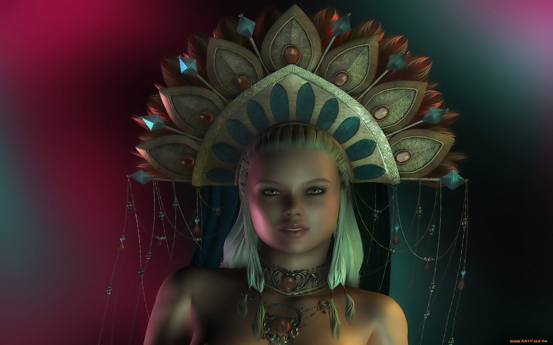 3д, графика, портрет, , portraits, фон, взгляд, девушка