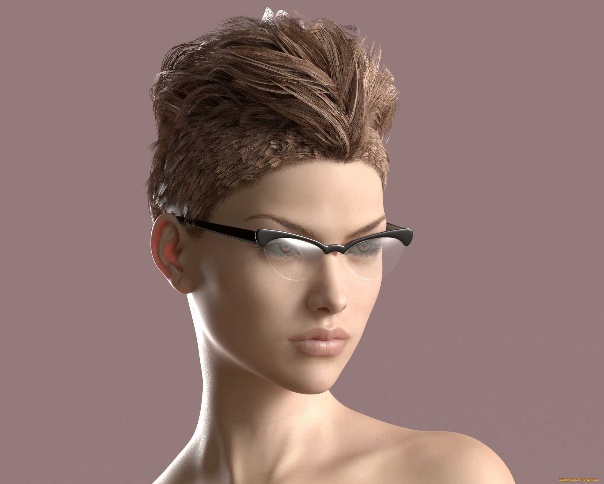 3д, графика, портрет, , portraits, фон, взгляд, девушка