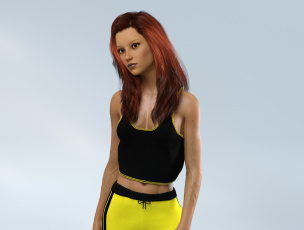 обоя 3д графика, люди , people, девушка, взгляд, фон