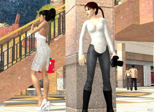 Картинка 3д+графика люди+ people фон взгляд девушки