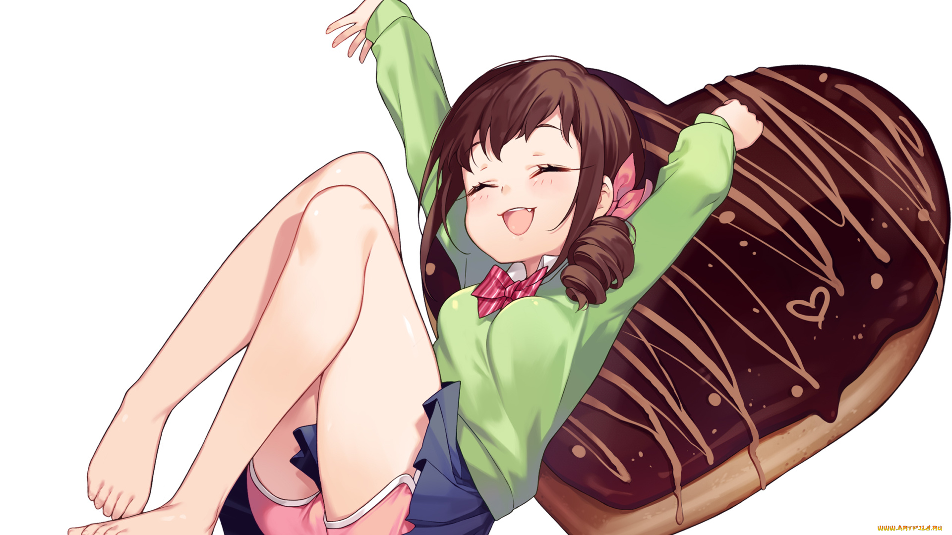 аниме, idolm@ster, взгляд, девушка, фон