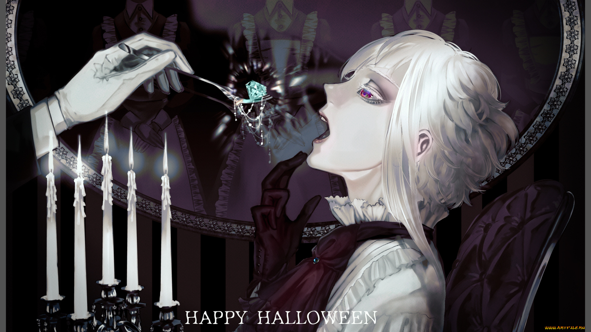 аниме, магия, , колдовство, , halloween, рука, камень, мальчик