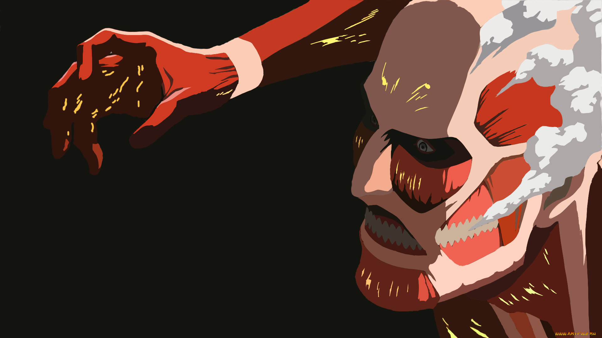 аниме, shingeki, no, kyojin, титан