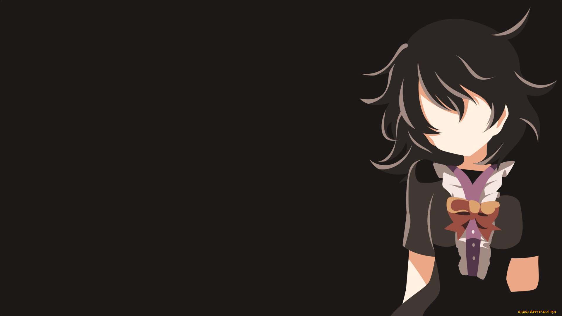 аниме, touhou, фон, взгляд, девушка