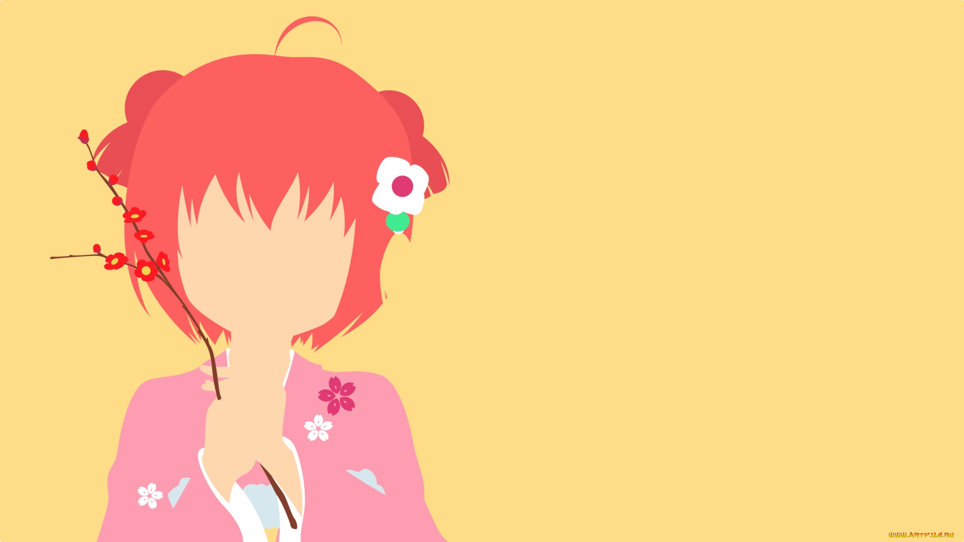 аниме, yuru, yuri, взгляд, девушка, yuru, yuri, фон