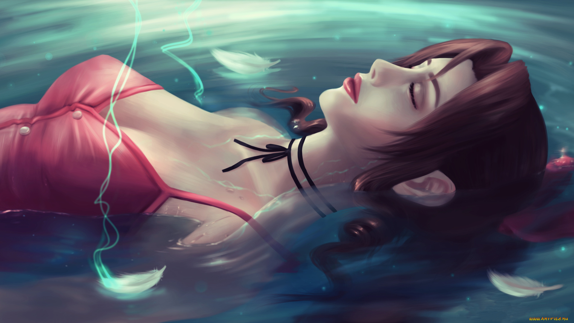 видео, игры, final, fantasy, iv, вода, фон, девушка