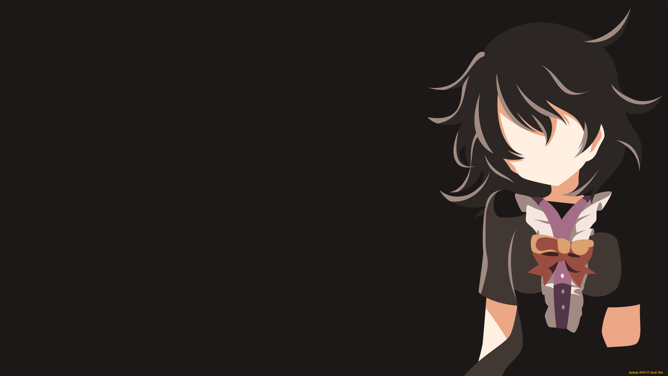 аниме, touhou, фон, взгляд, девушка