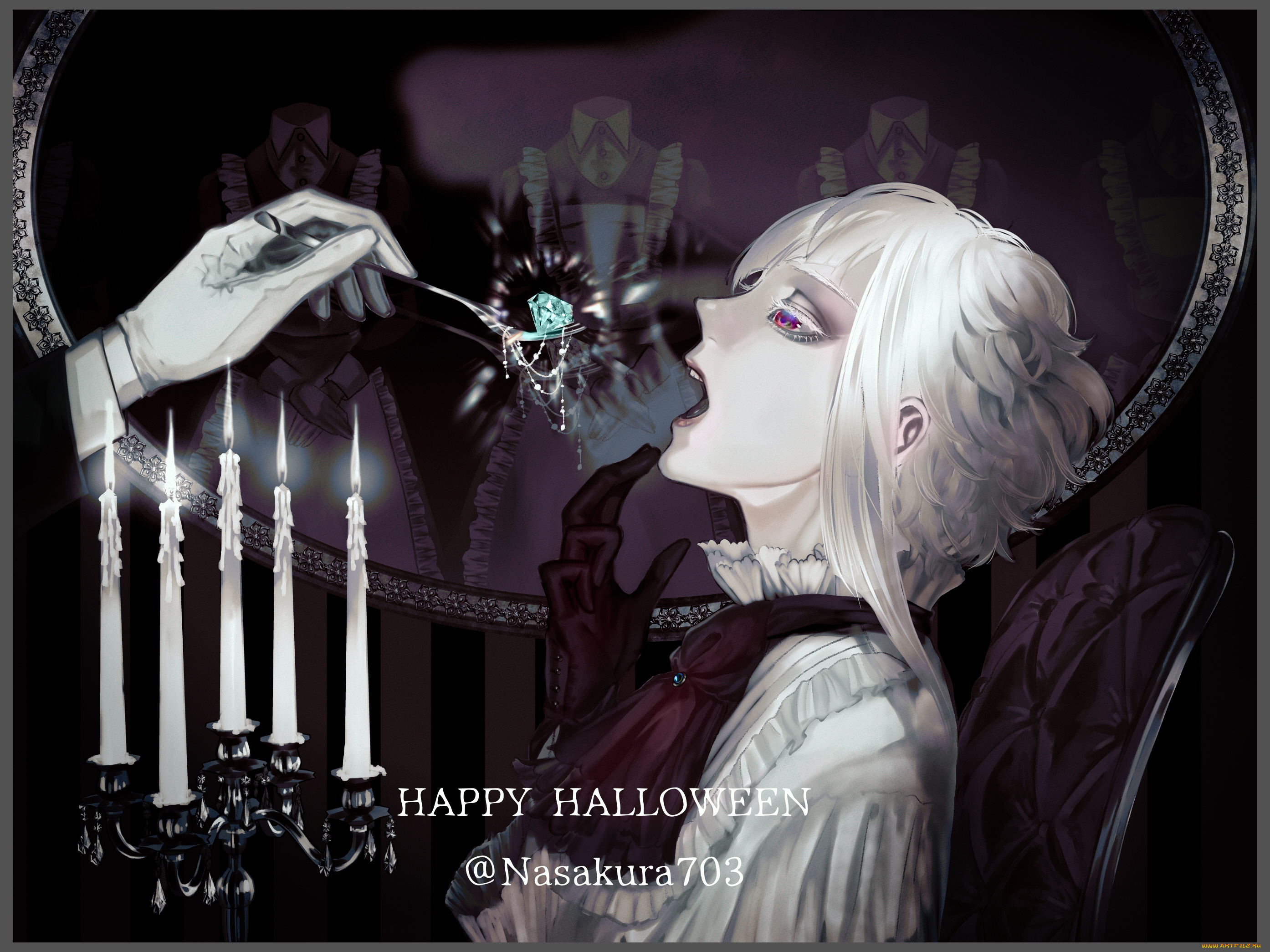 аниме, магия, , колдовство, , halloween, рука, камень, мальчик