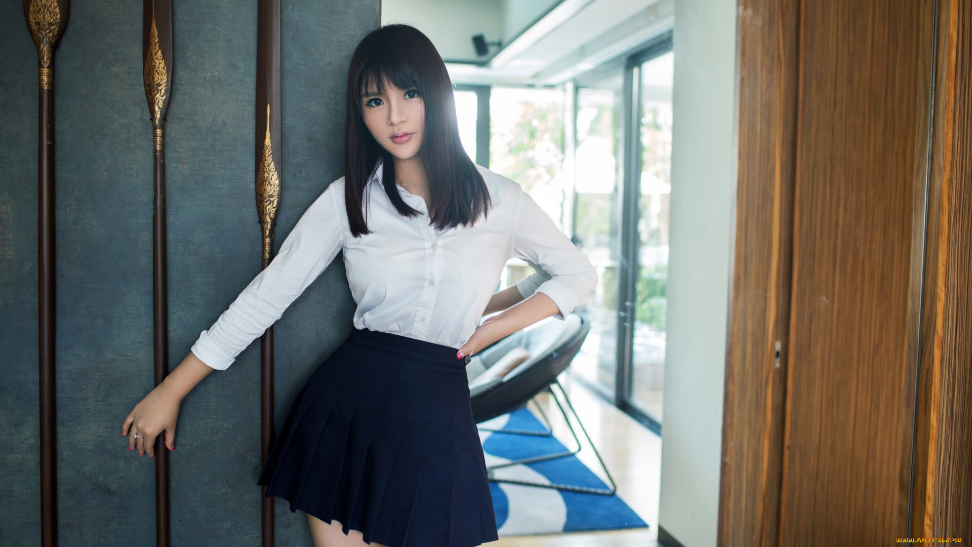 девушки, -unsort, , азиатки, wang, yi, meng, девушка, интерьер, комната