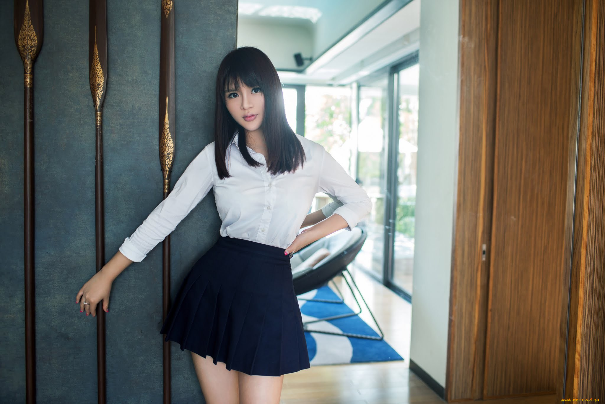 девушки, -unsort, , азиатки, wang, yi, meng, девушка, интерьер, комната