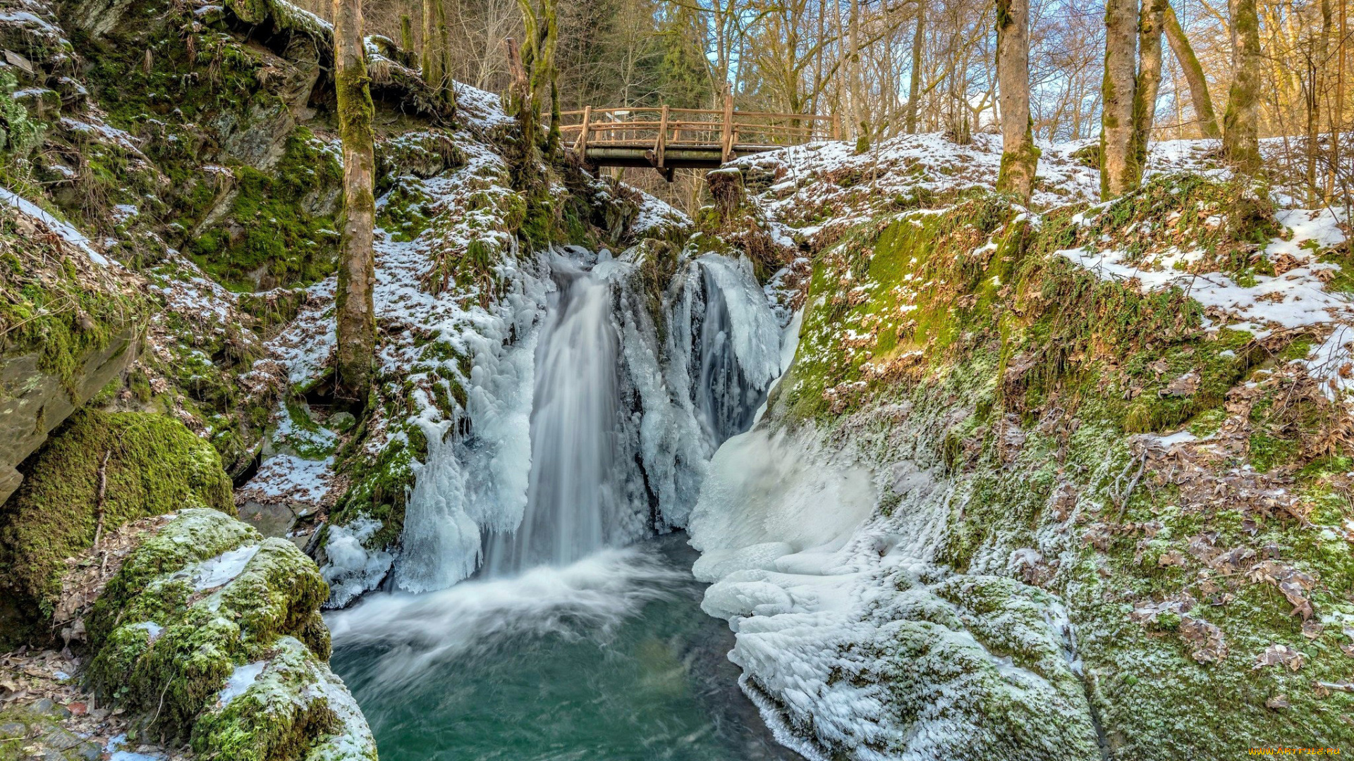 природа, водопады, вода, водопад, поток
