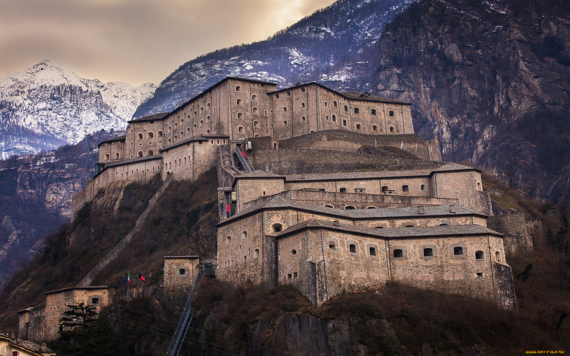 города, -, дворцы, , замки, , крепости, fort, of, bard, форт, бард, укрепленный, комплекс, 19, век, долина, аоста, северо, запад, италии