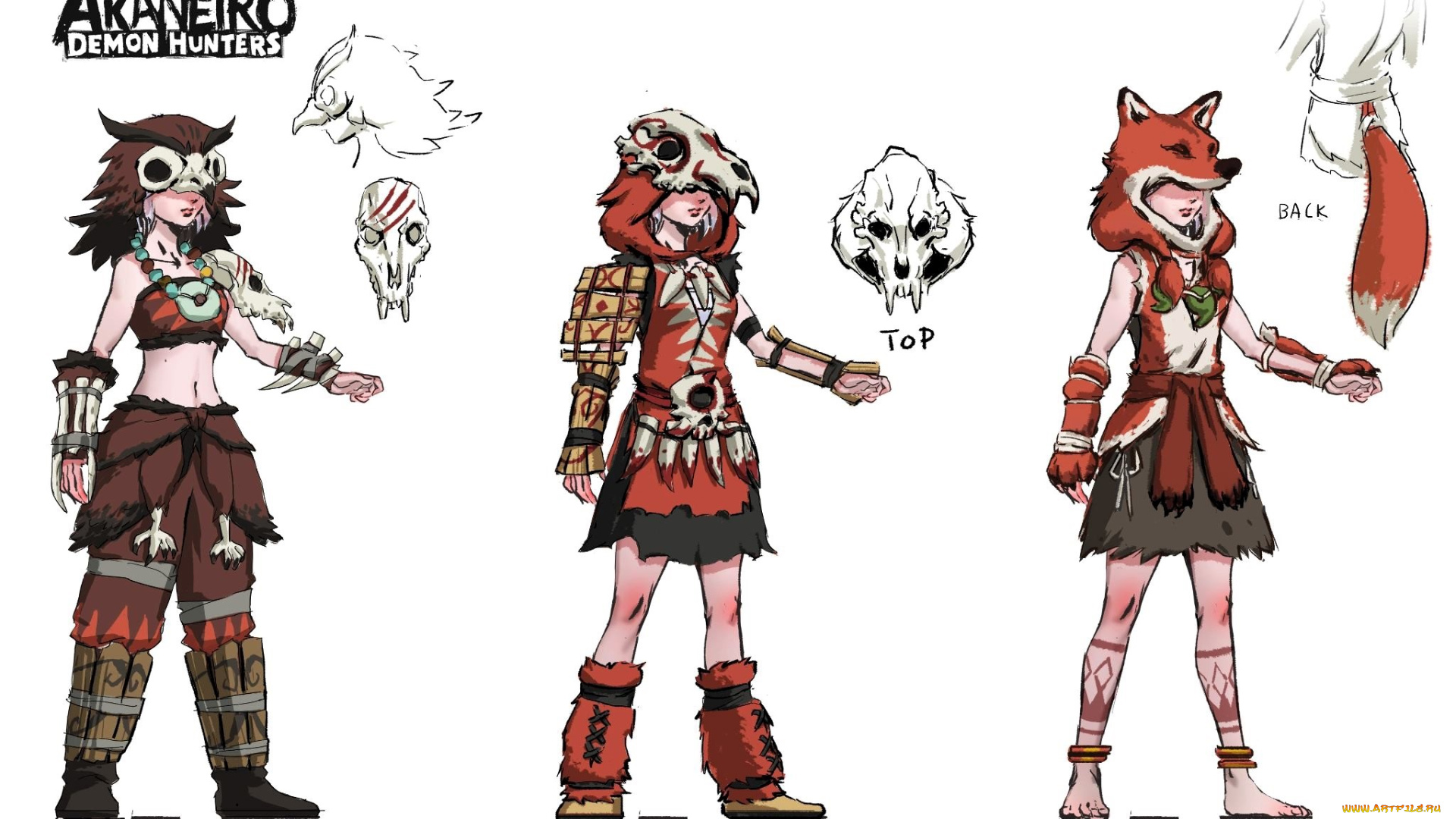 видео, игры, akaneiro, , demon, hunters, персонаж, образы, костюмы