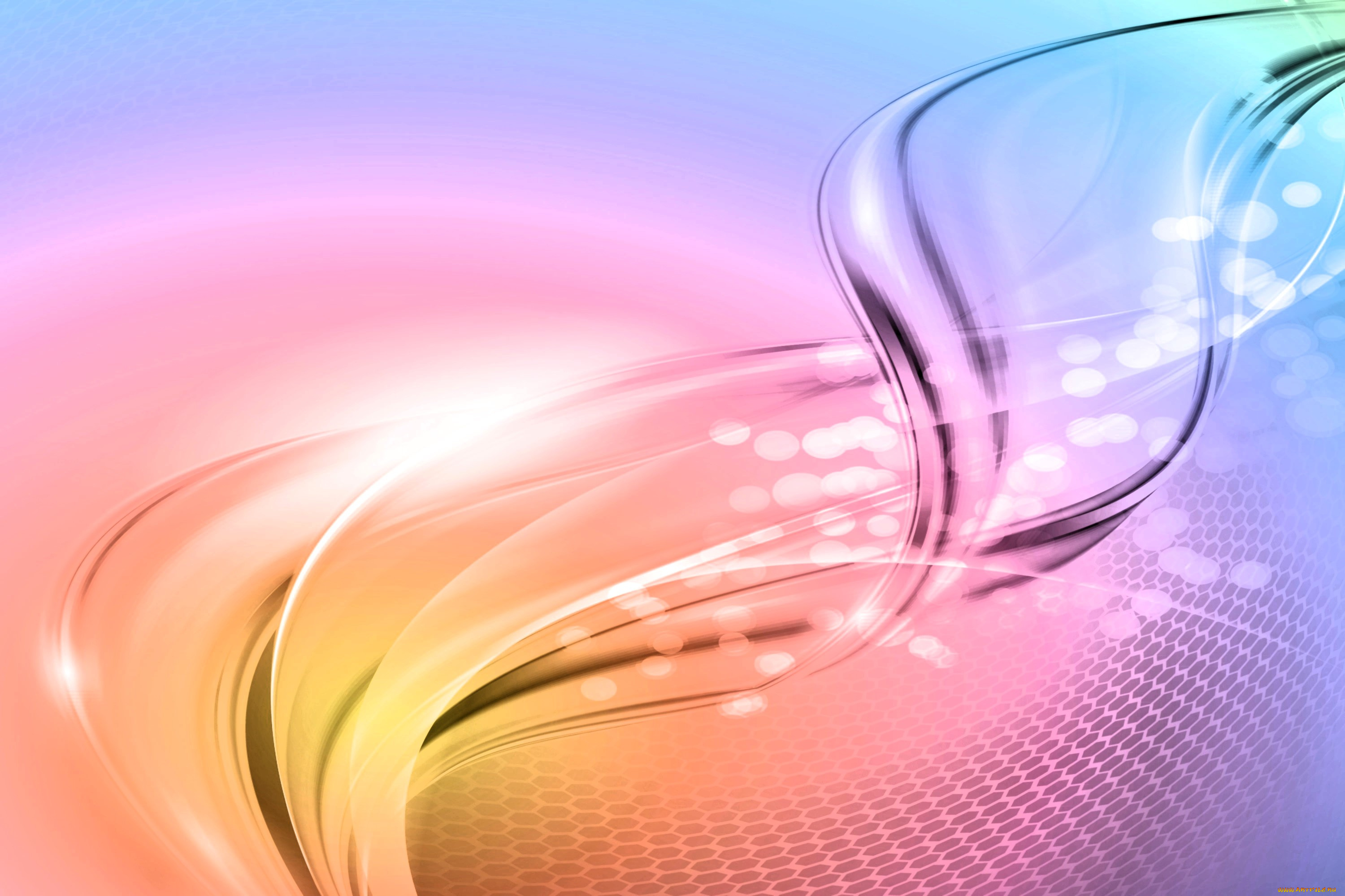 3д, графика, абстракция, , abstract, волны, блики, сеть