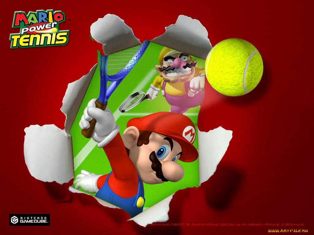 mario, power, tennis, видео, игры