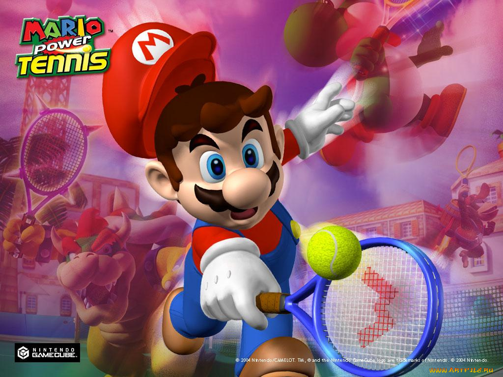 mario, power, tennis, видео, игры