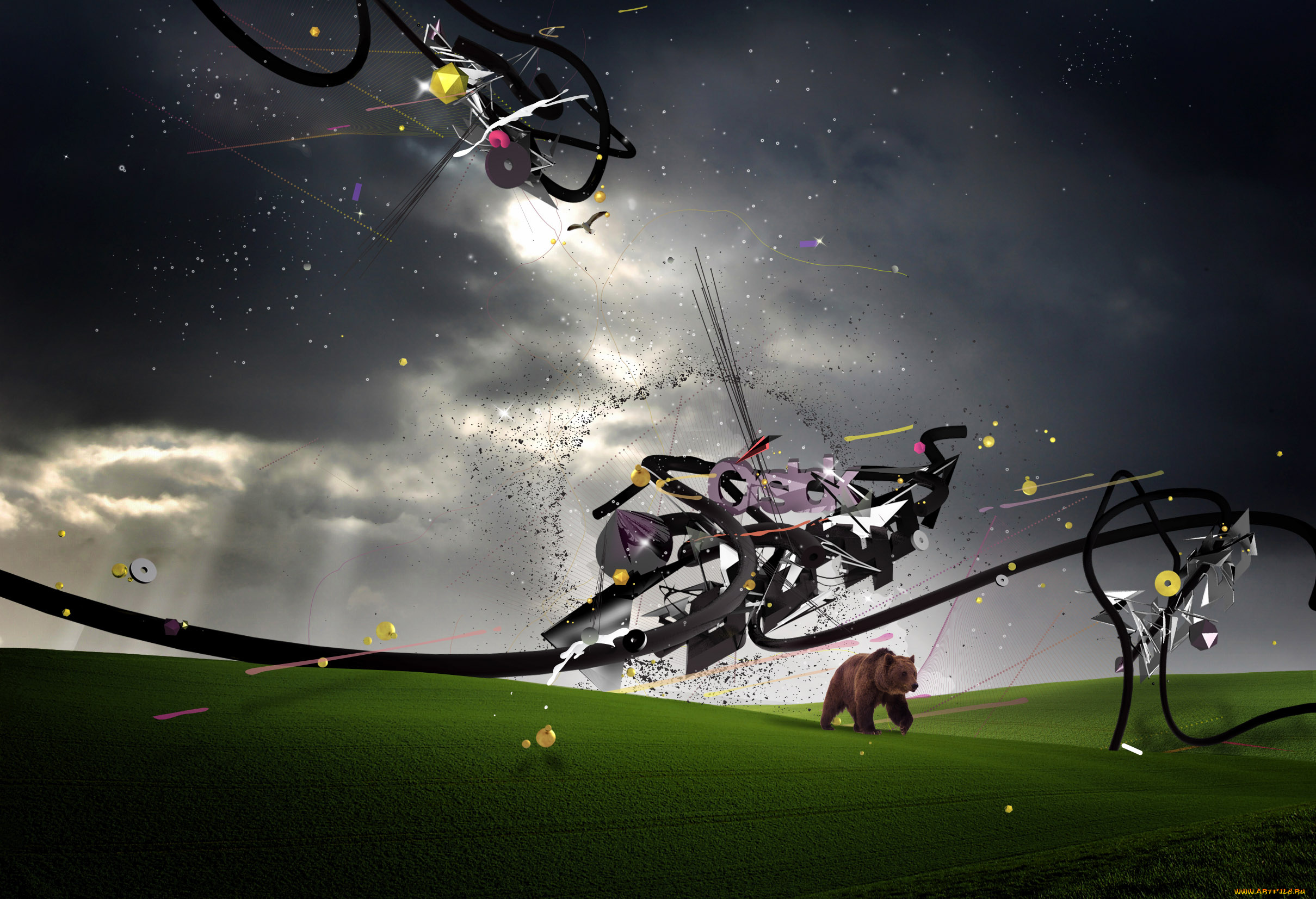 3д, графика, animals, животные