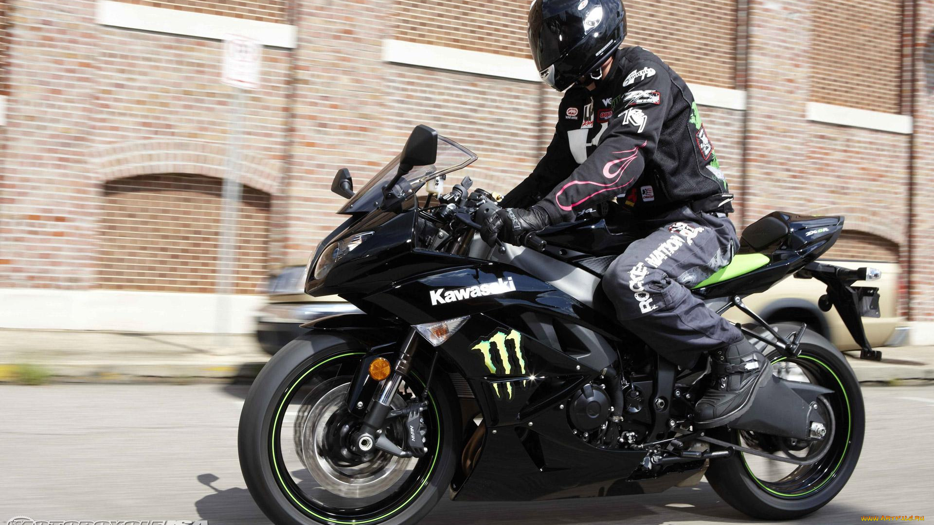 2009, kawasaki, zx, 6r, monster, мотоциклы