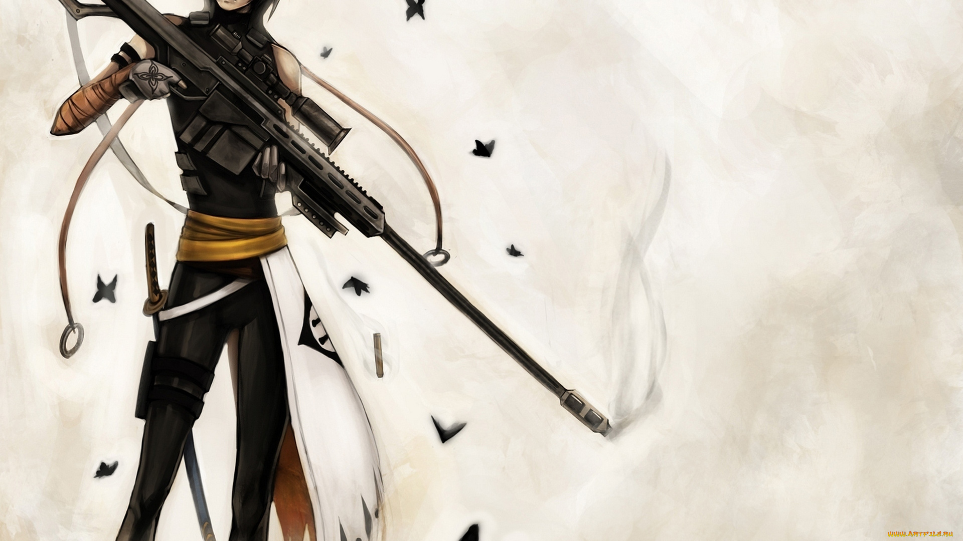 аниме, bleach, сойфонг, блич, оружие, бабочки, арт