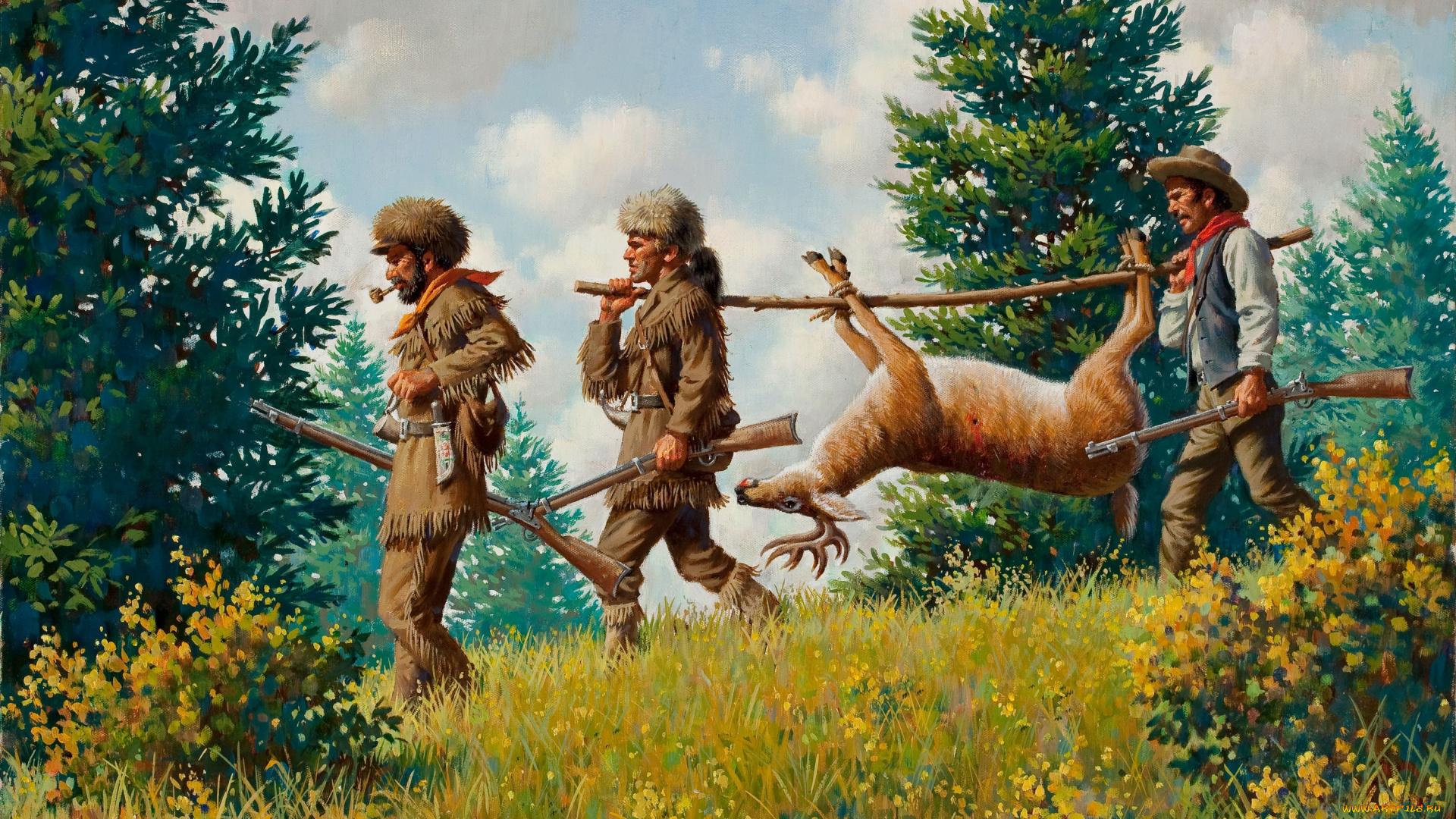 arthur, saron, sarnoff, рисованные, охотники, добыча