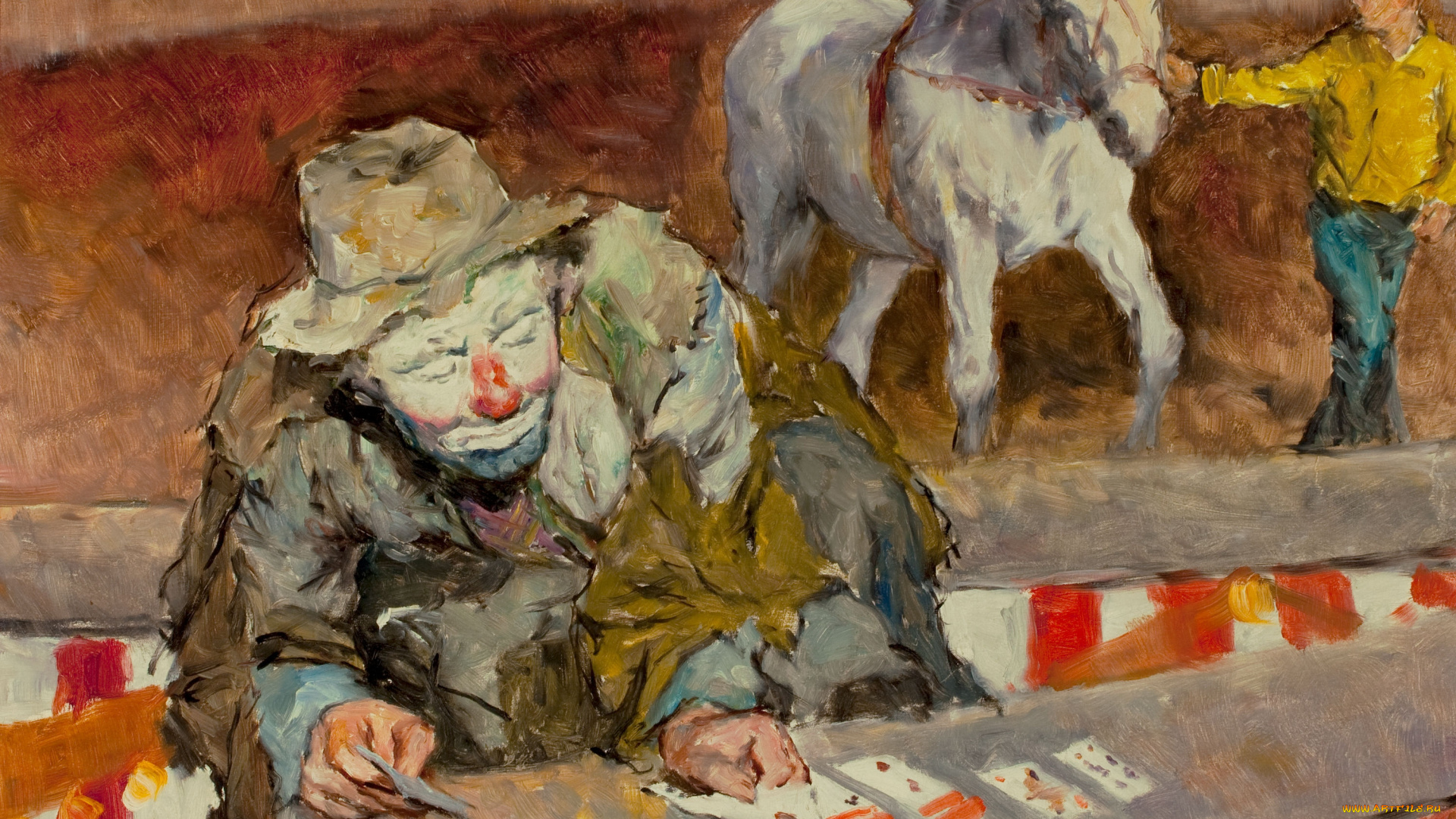 pal, fried, рисованные, цирк, клоун, лошадь