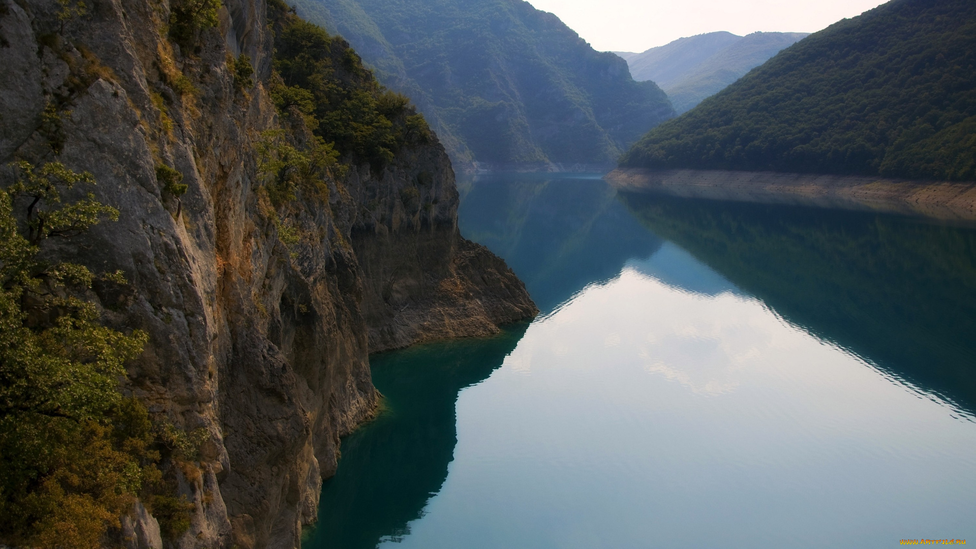 природа, реки, озера, горы, вода, гладь, отражение