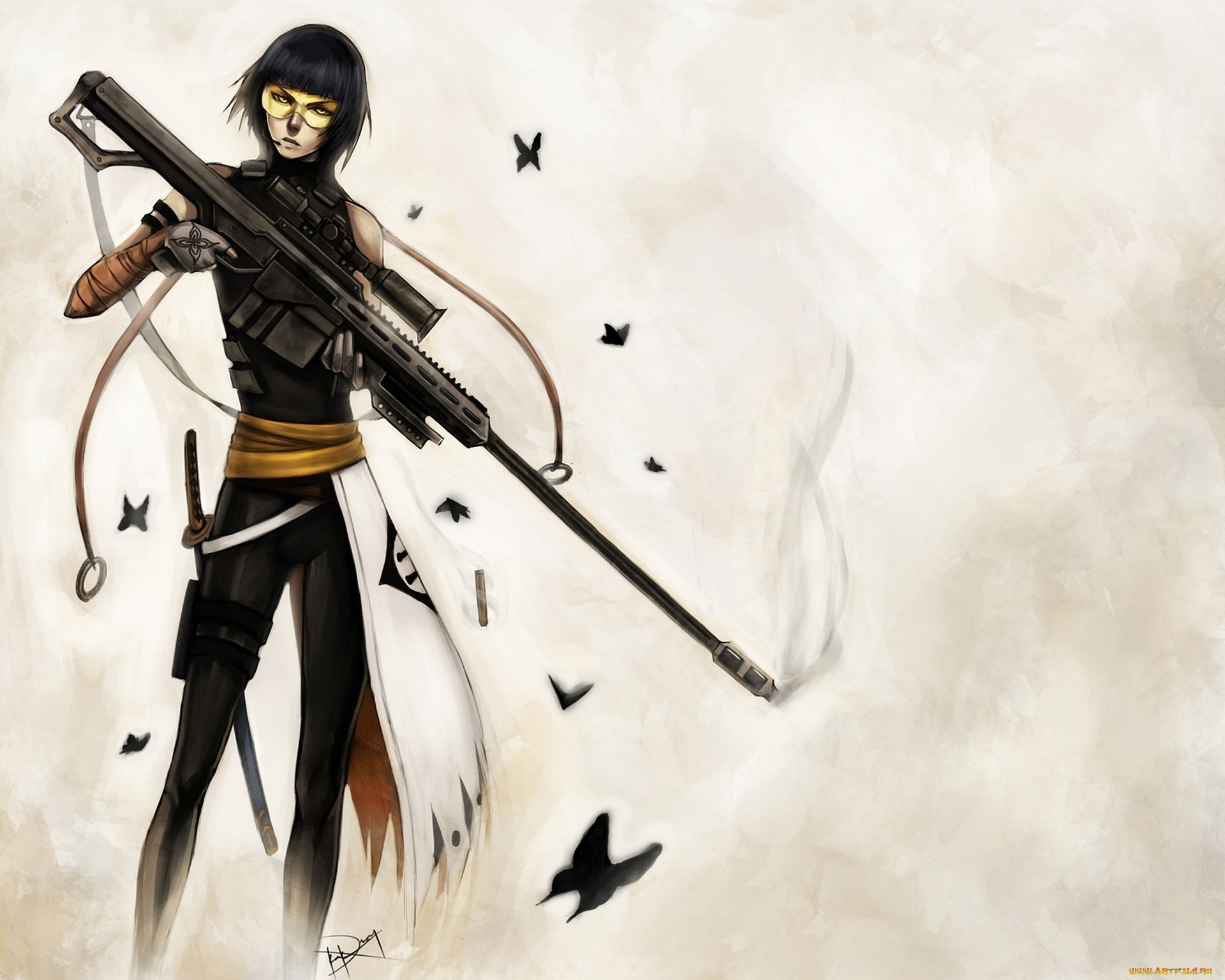 аниме, bleach, сойфонг, блич, оружие, бабочки, арт