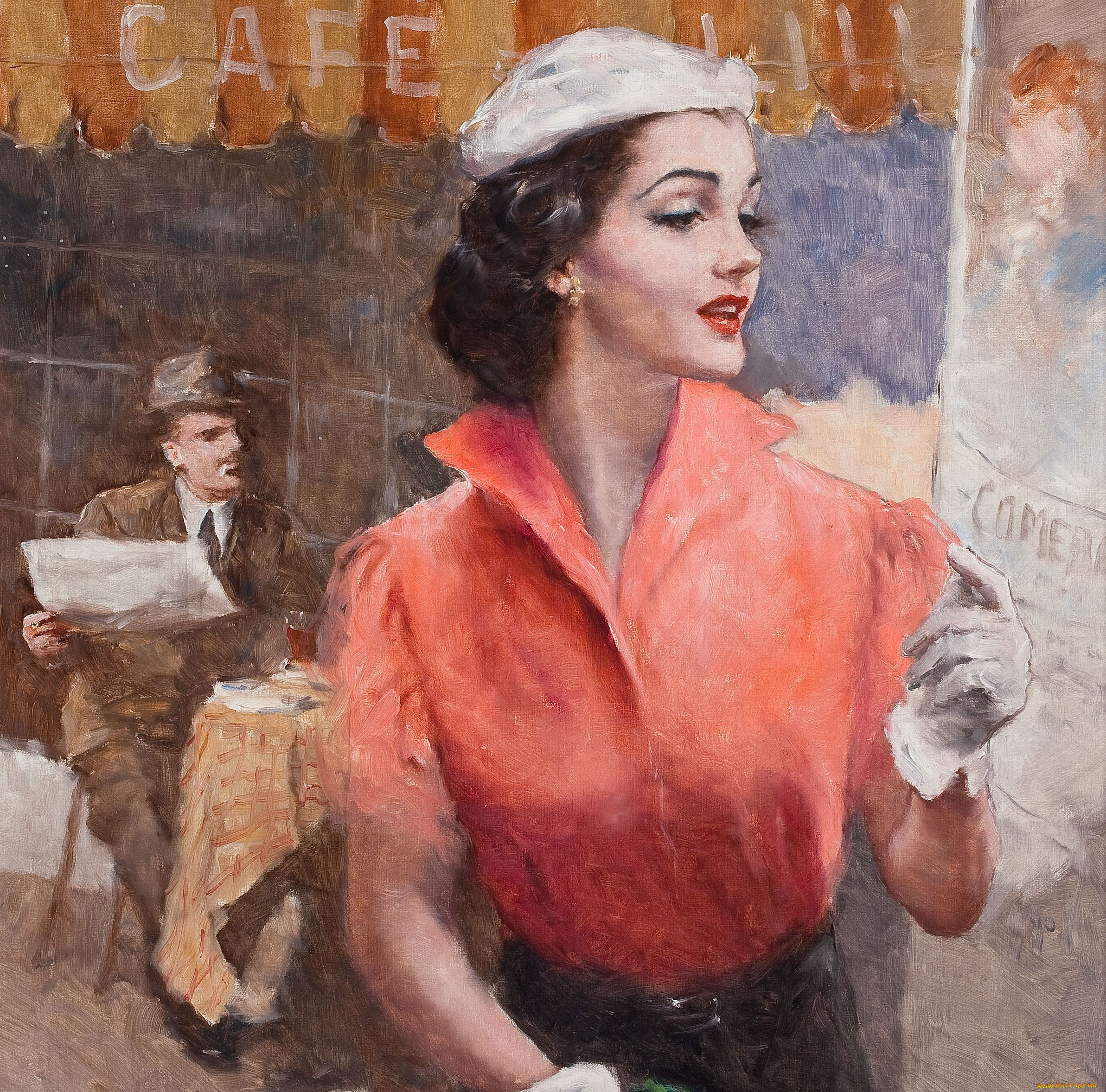 pal, fried, рисованные, девушка