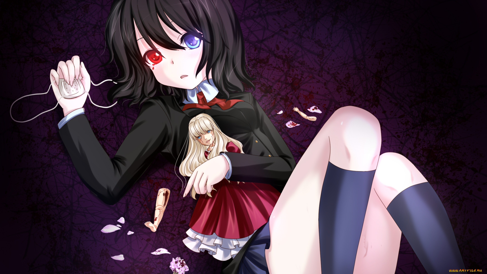 аниме, another, misaki, mei