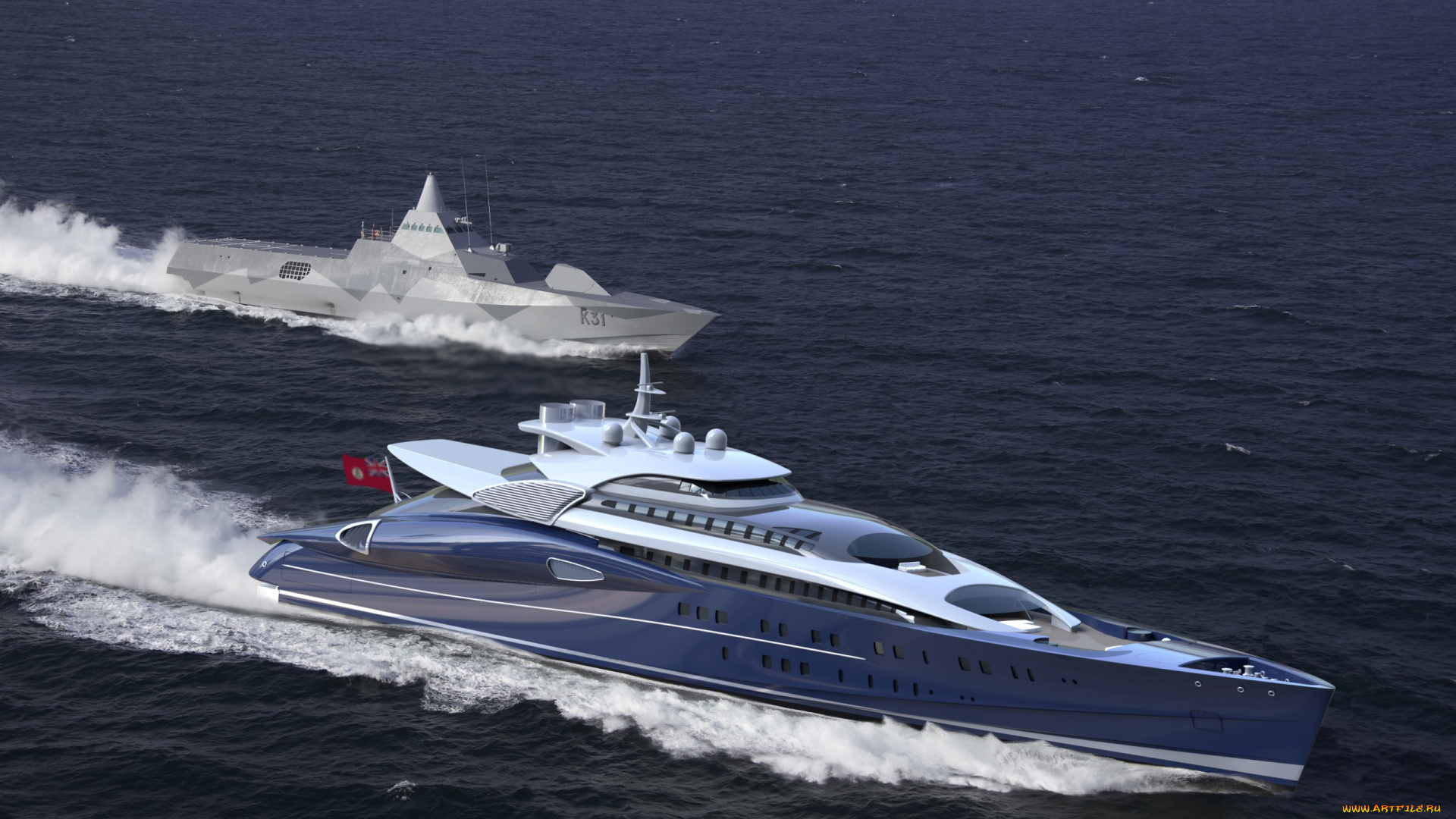 кто, быстрее, корабли, разные, вместе, яхта, боевой, корабль, океан