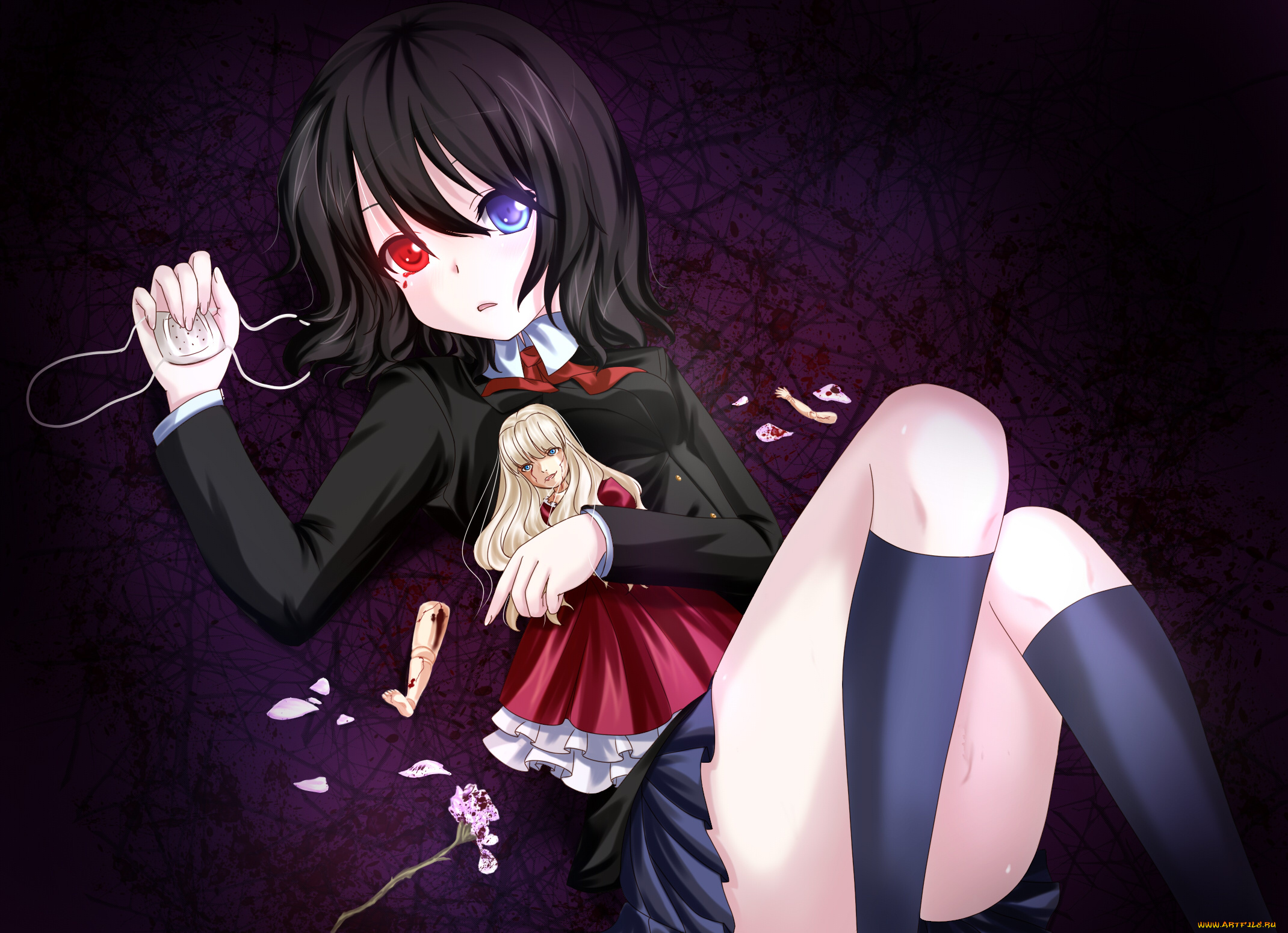 аниме, another, misaki, mei