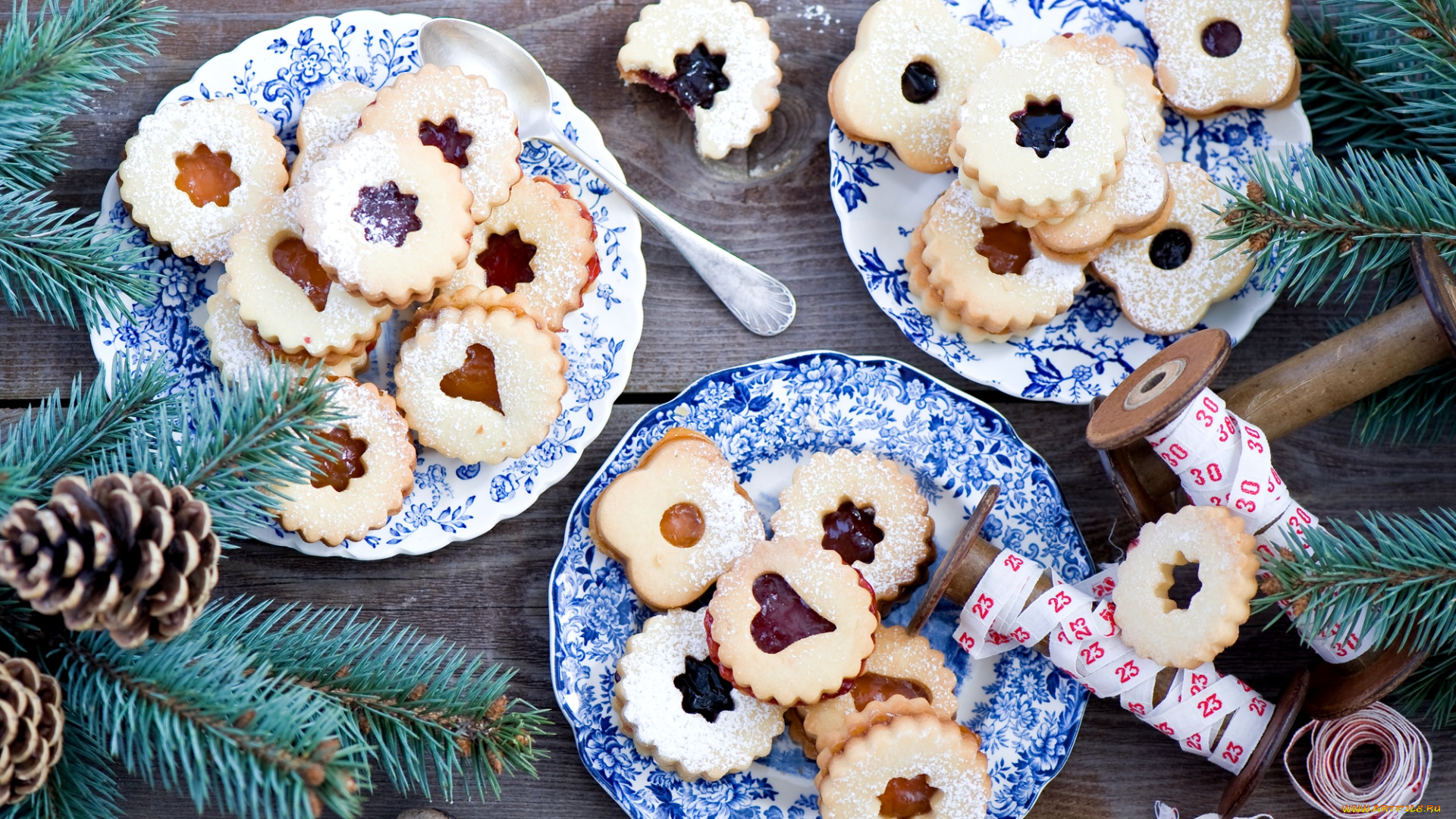 праздничные, угощения, ель, печенье