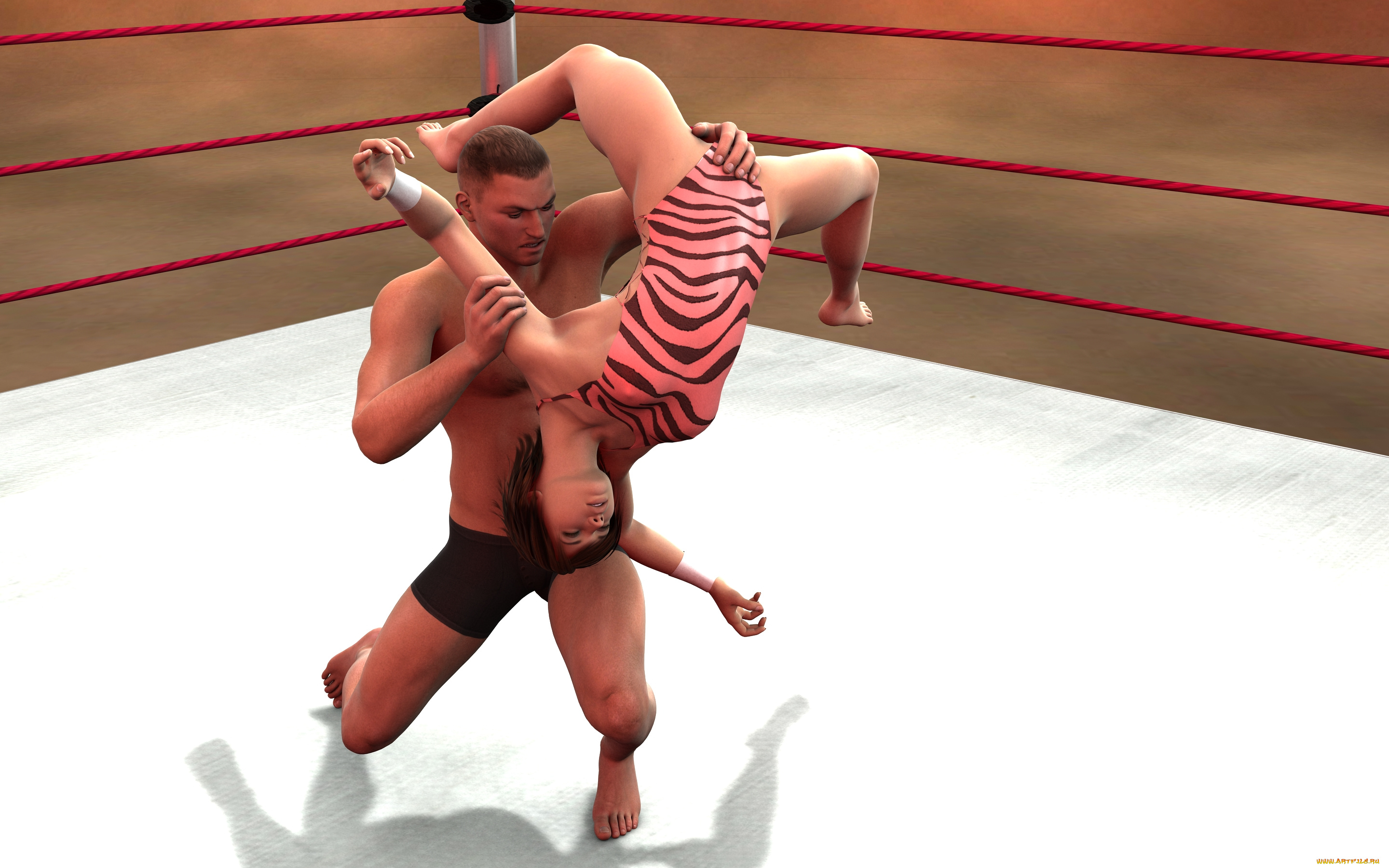 3д, графика, people, , люди, борьба, реслинг