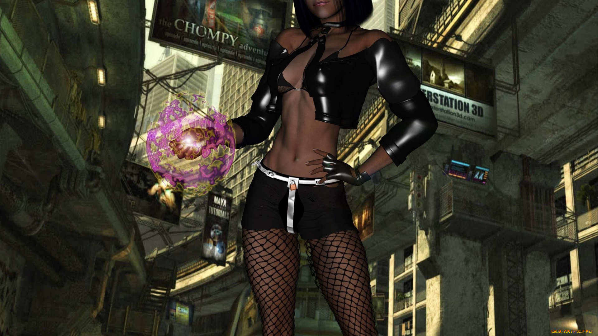 3д, графика, фантазия, , fantasy, магия, фон, взгляд, девушка